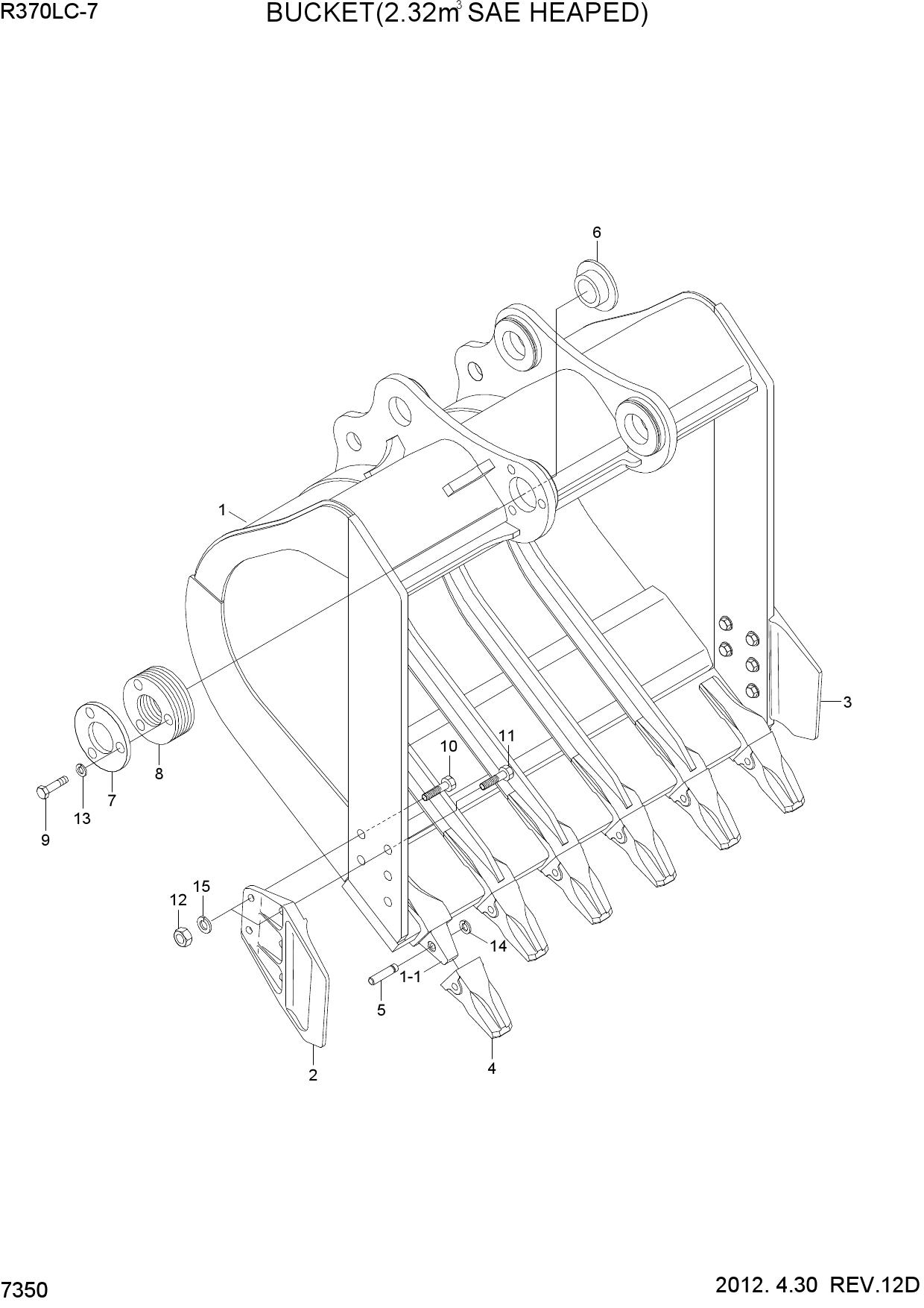 BUCKET(2.32M3 SAE HEAPED)
