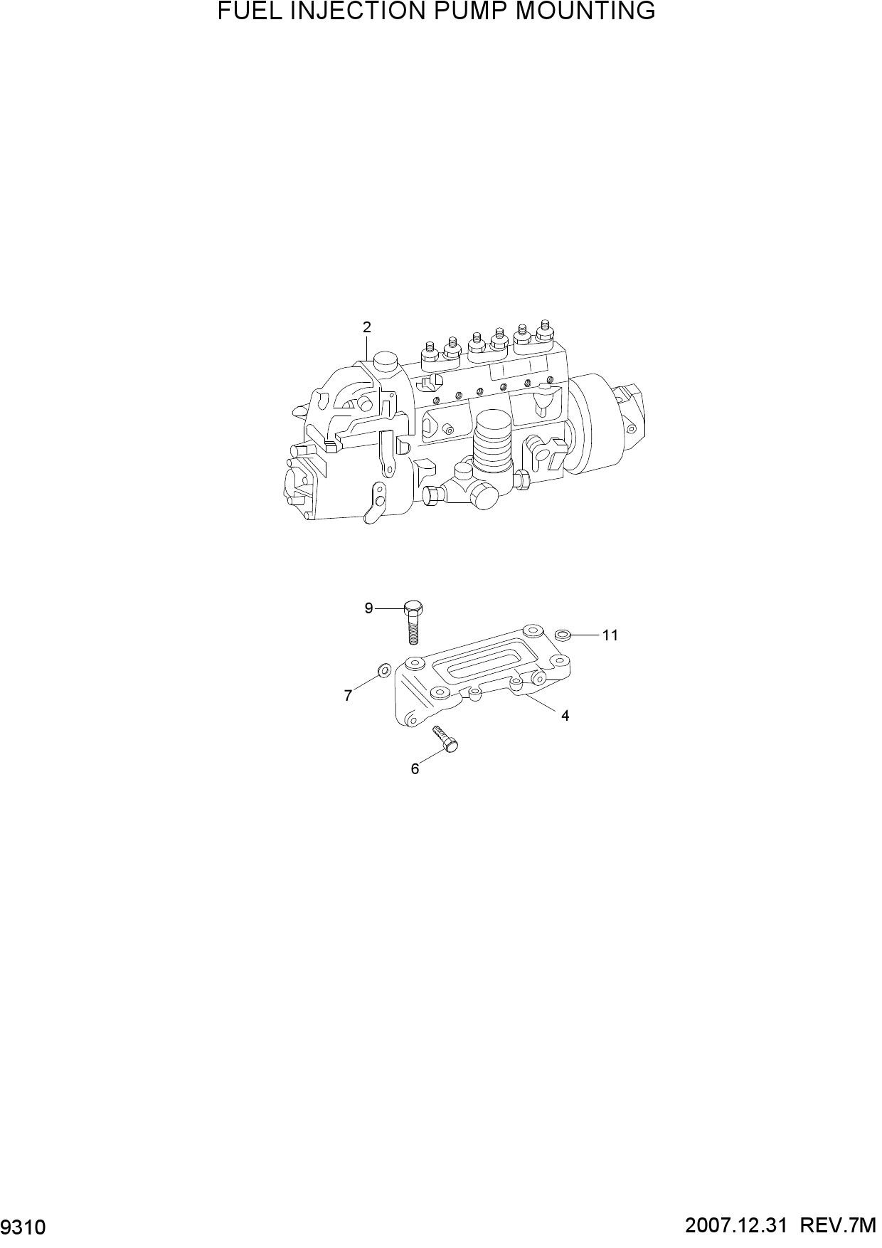 FUEL INJECTION PUMP MOUNTING
