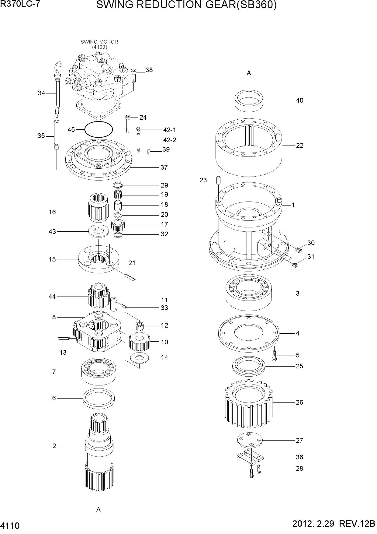 SWING REDUCTION GEAR(SB360)