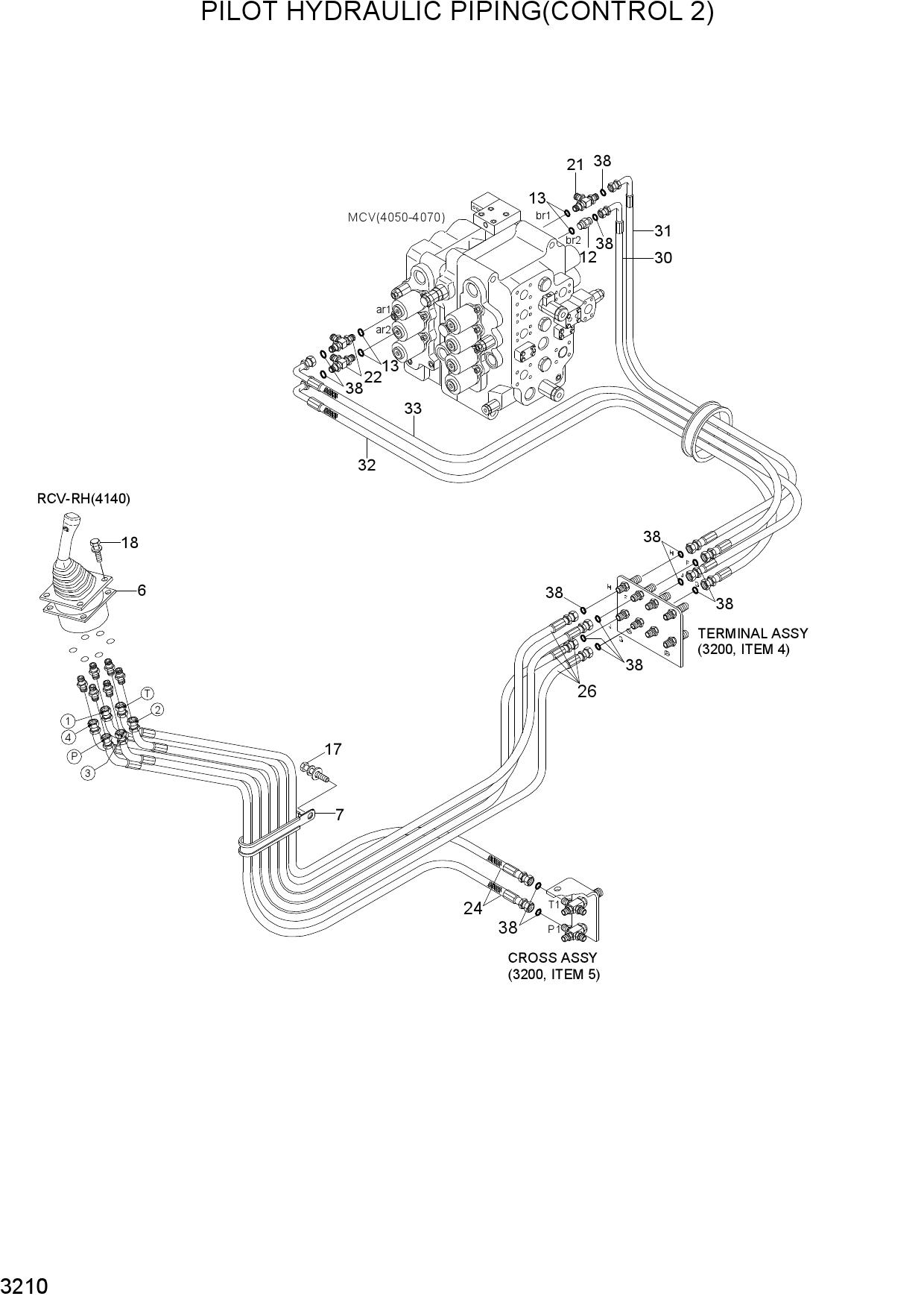 PILOT HYDRAULIC PIPING(CONTROL 2)