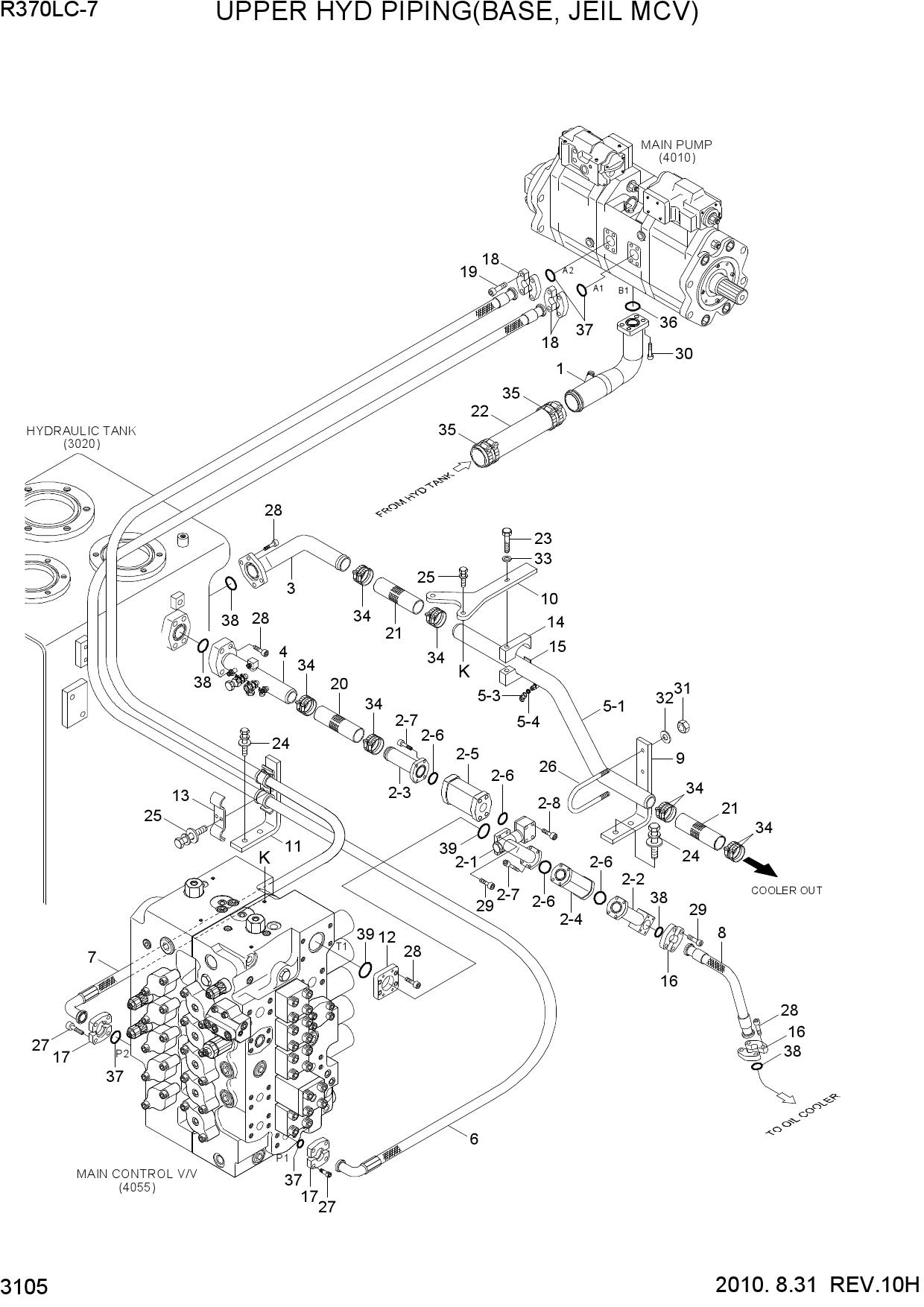 UPPER HYDRAULIC PIPING(BASE, JEIL MCV))