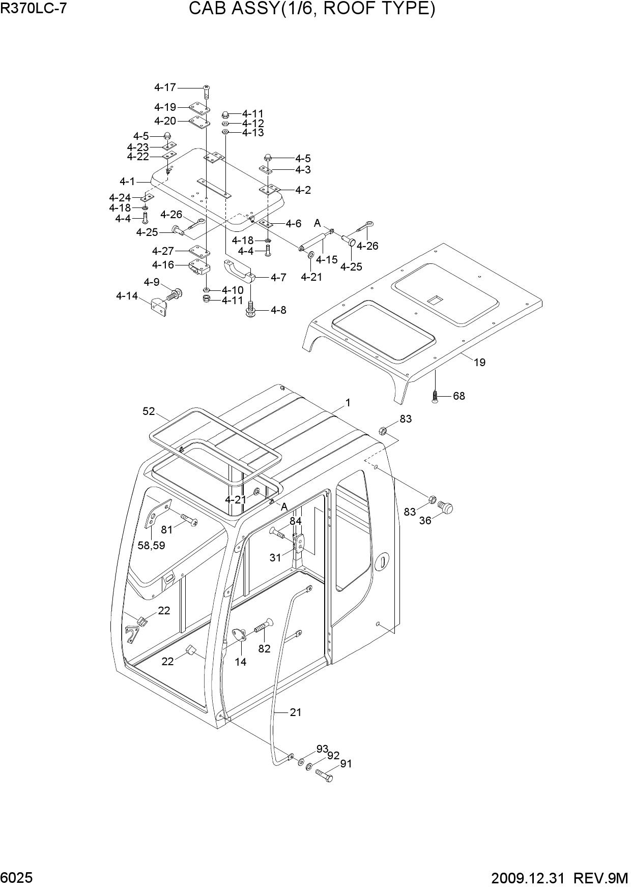 CAB ASSY(1/6, ROOF TYPE)