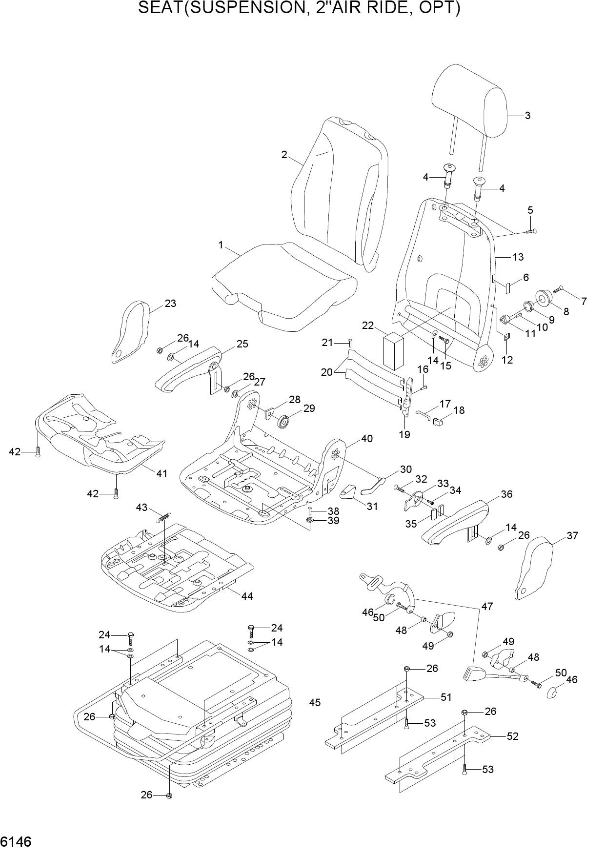 SEAT(SUSPENSION, 2"AIR RIDE, OPT)