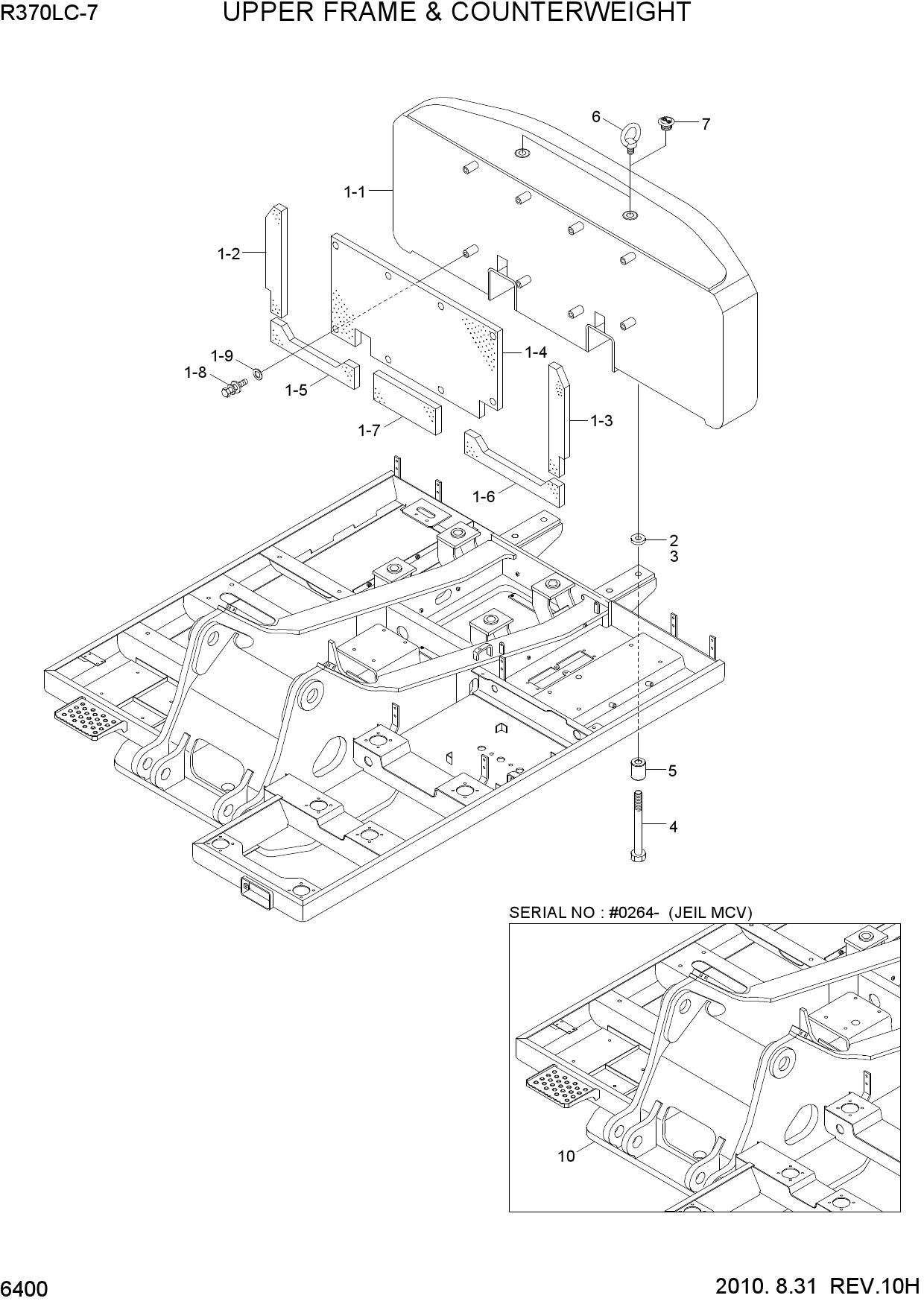 UPPER FRAME & COUNTERWEIGHT