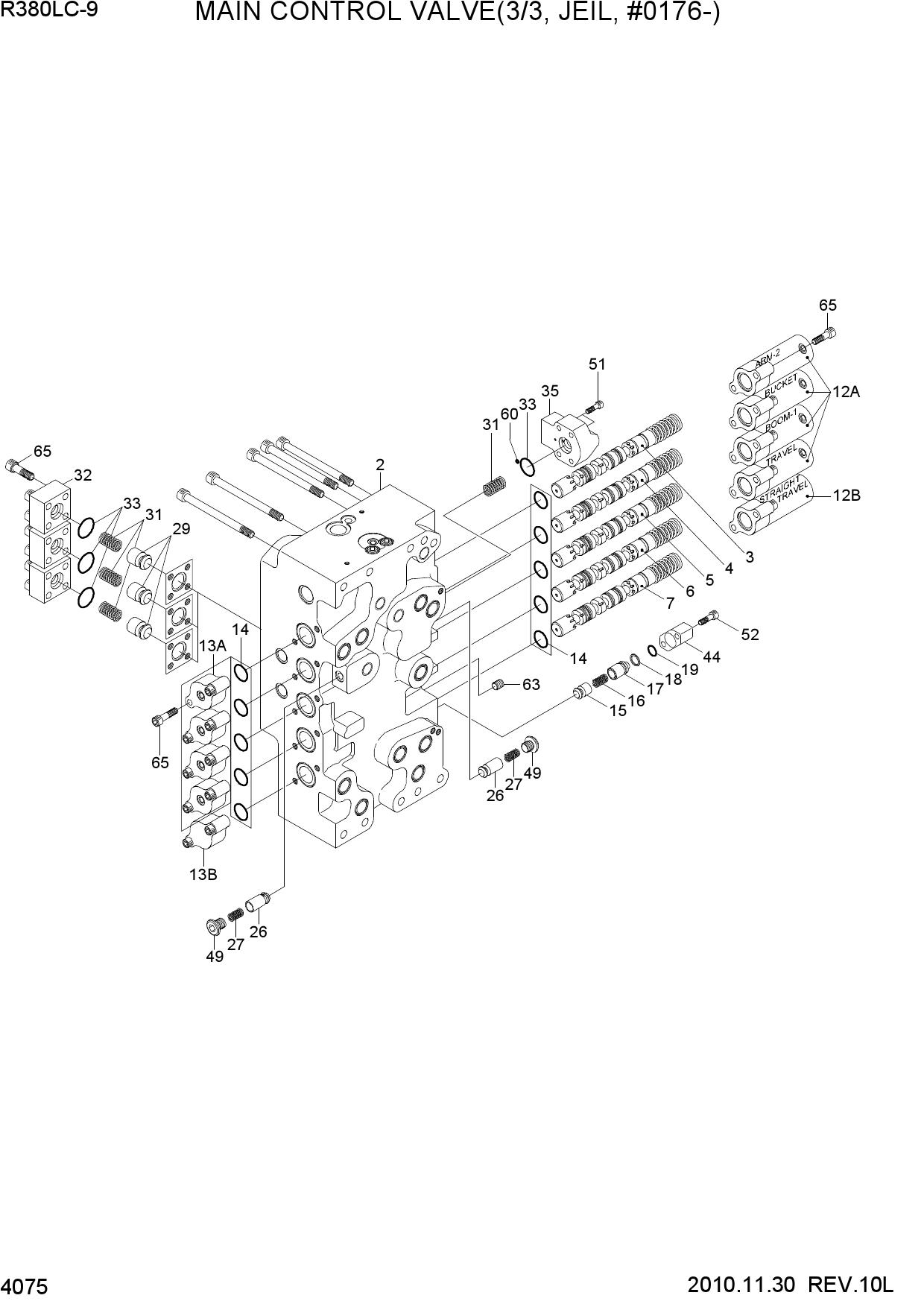 MAIN CONTROL VALVE(3/3, TYPE 2, #0176-)
