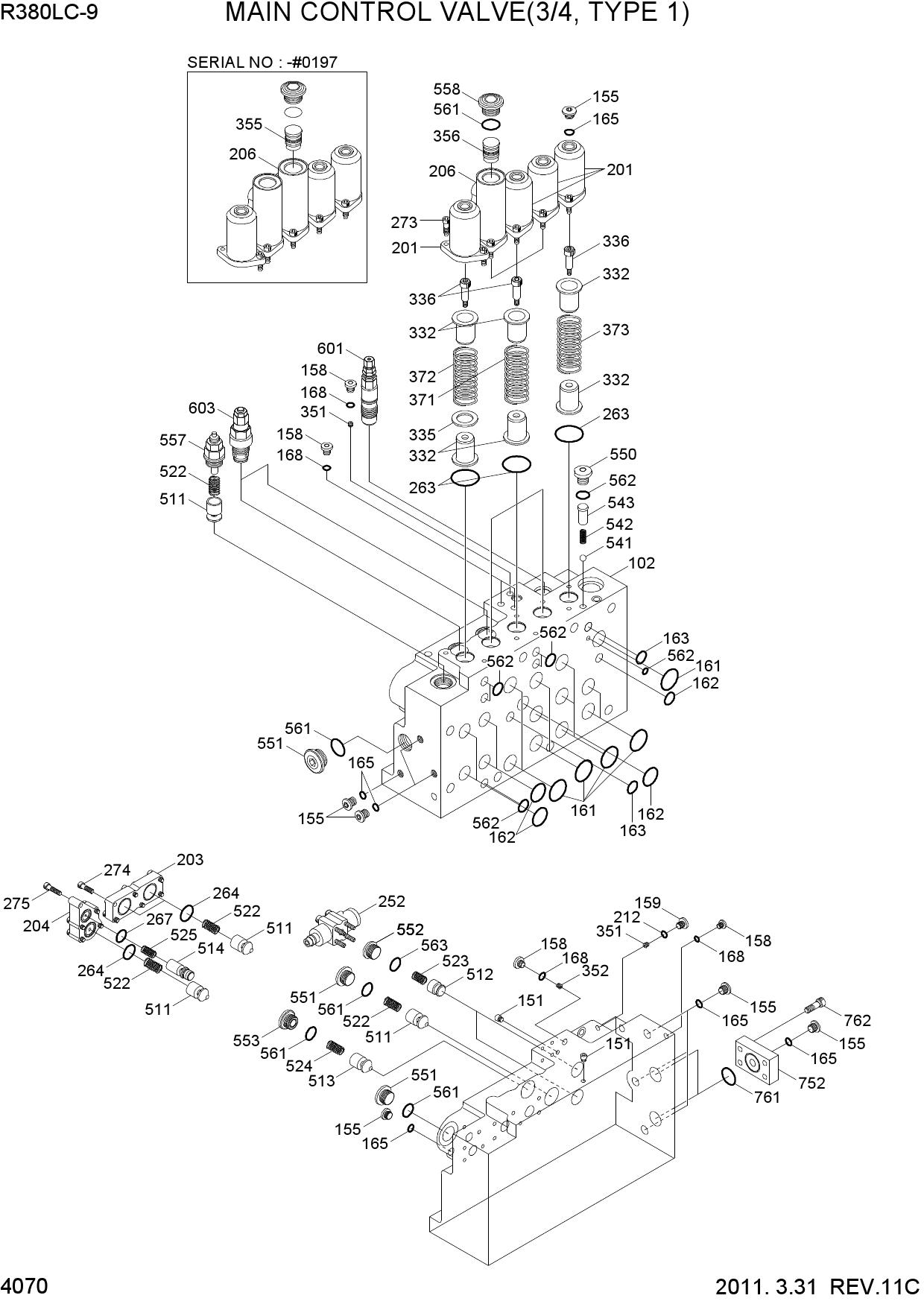 MAIN CONTROL VALVE(3/4, TYPE 1)