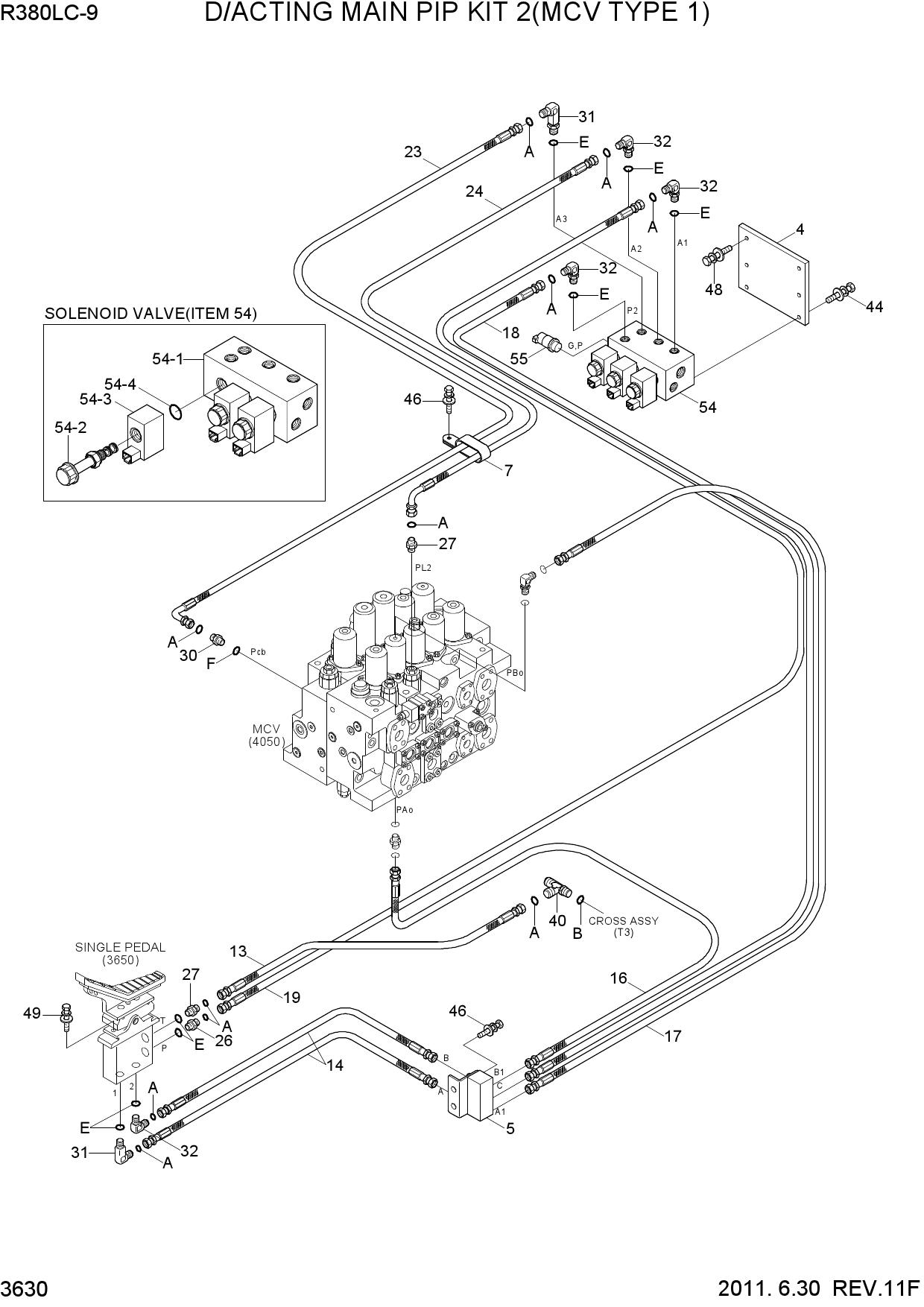 D/ACTING MAIN PIP KIT 2(MCV TYPE 1)