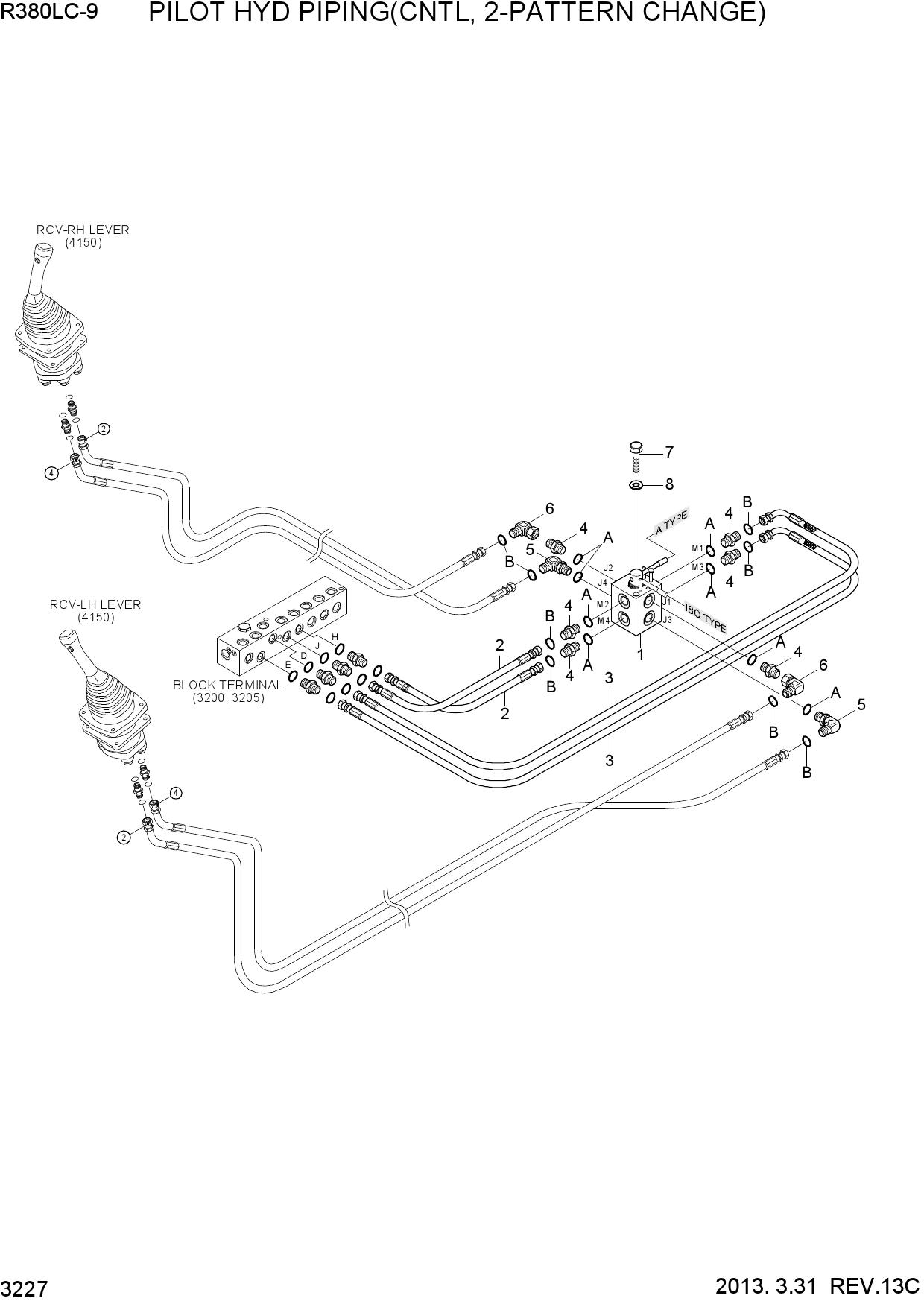 PILOT HYD PIPING(CNTL, 2-PATTERN CHANGE)