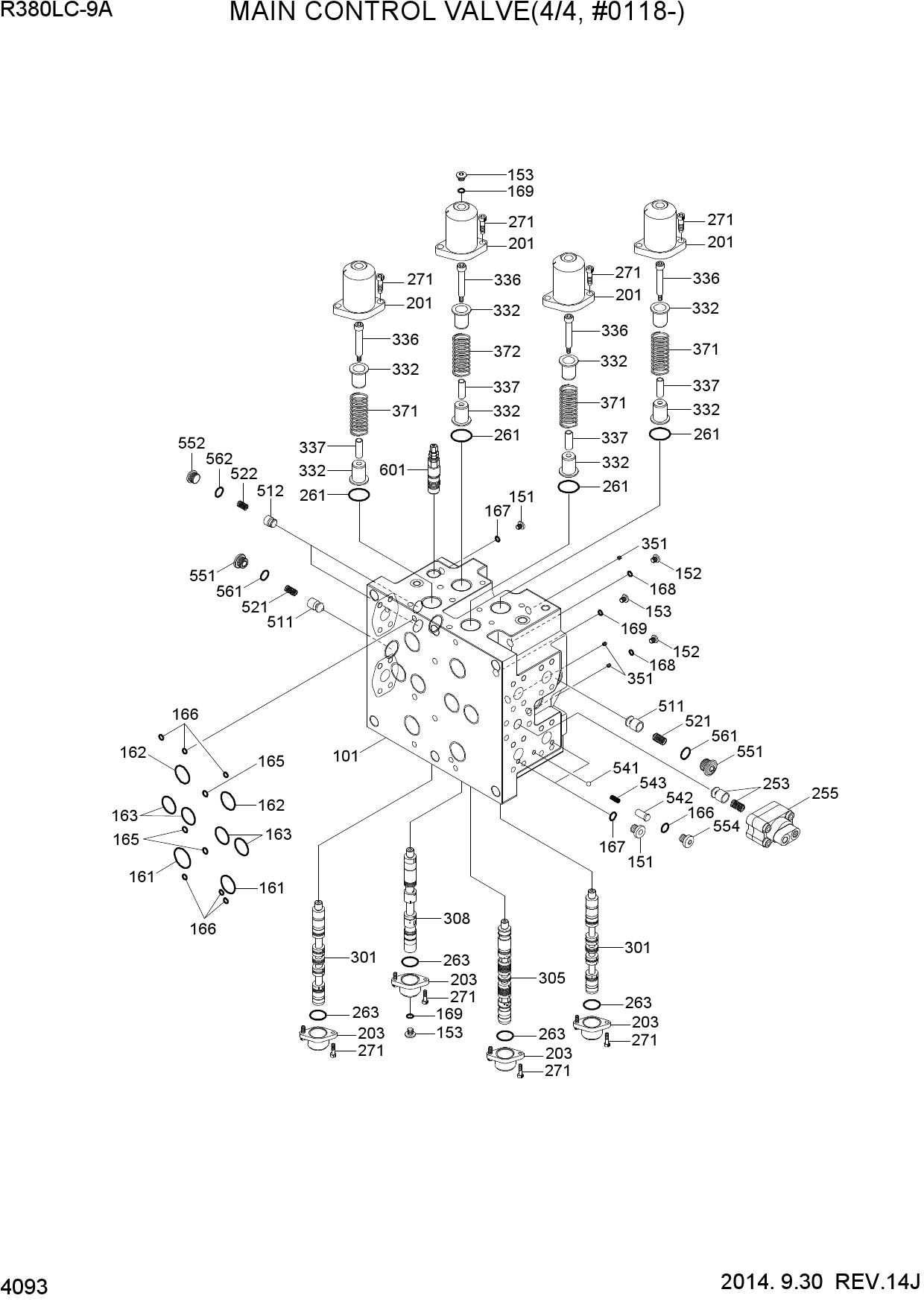 MAIN CONTROL VALVE(4/4, #0118-)