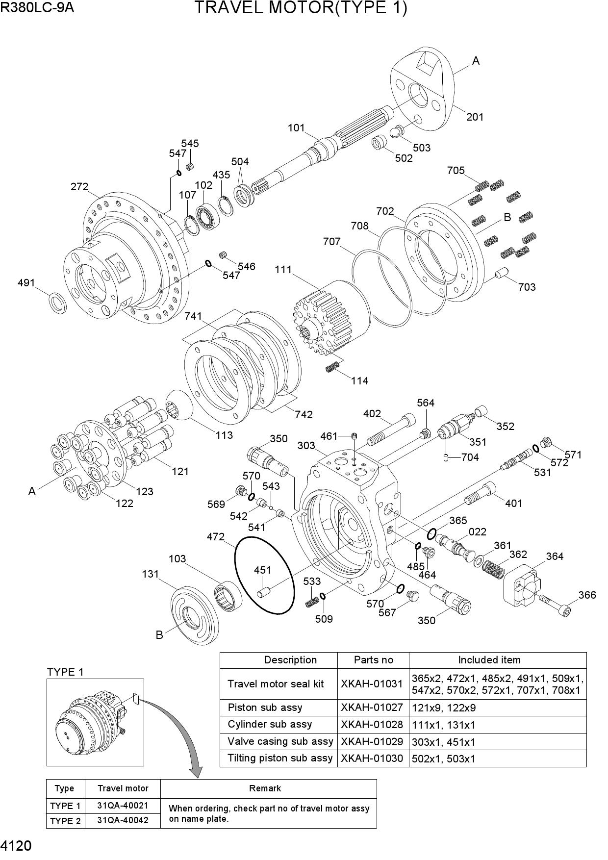 TRAVEL MOTOR(TYPE 1)