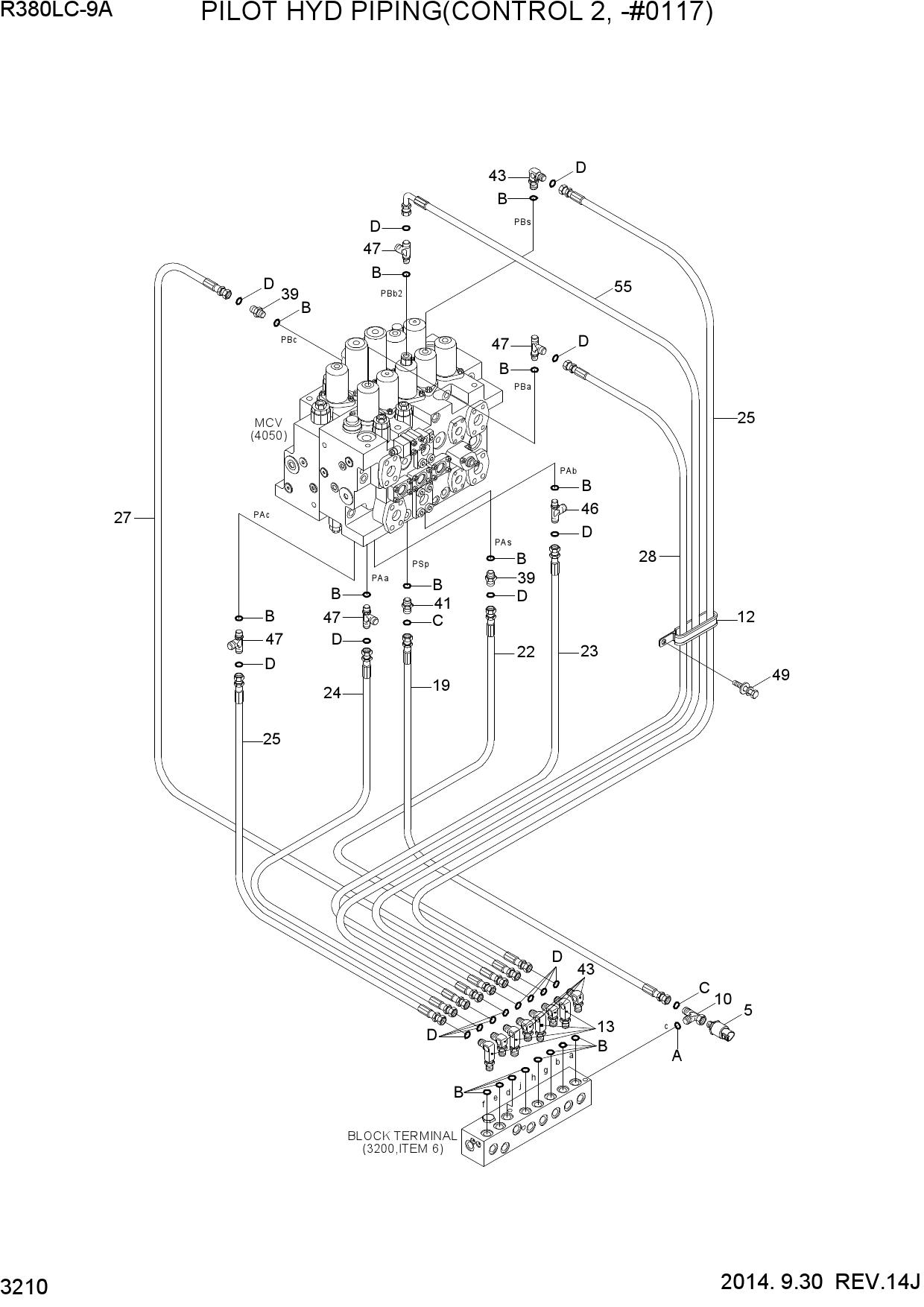 PILOT HYD PIPING(CONTROL 2, -#0117)