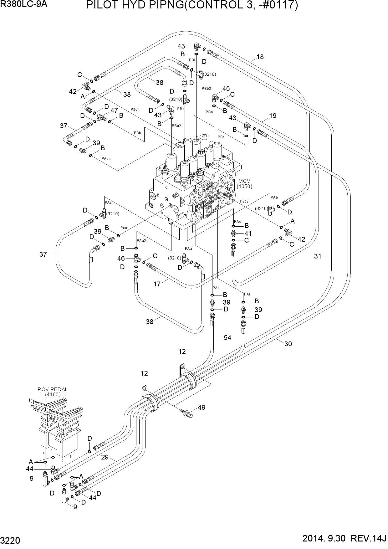 PILOT HYD PIPING(CONTROL 3, -#0117)