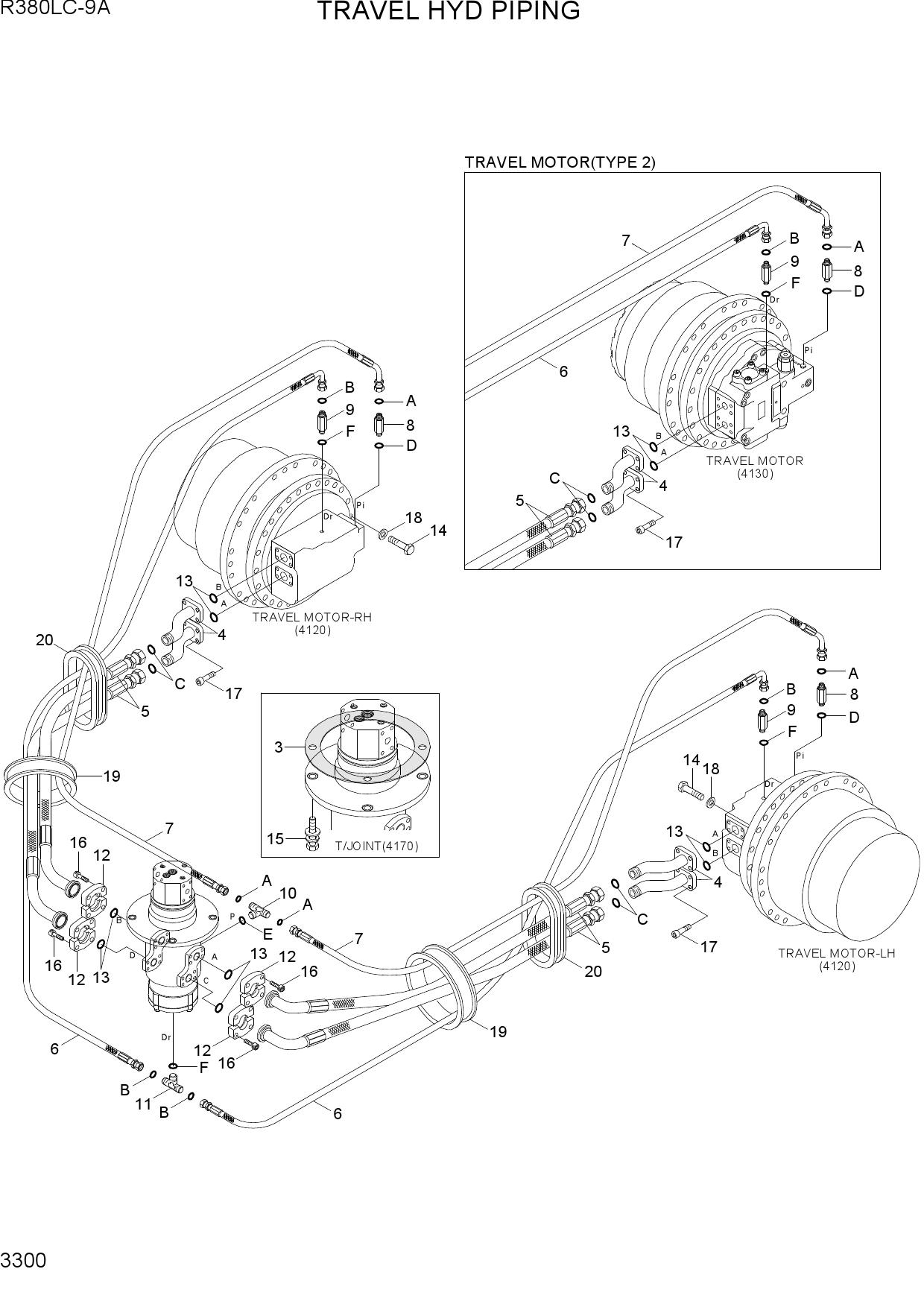 TRAVEL HYD PIPING