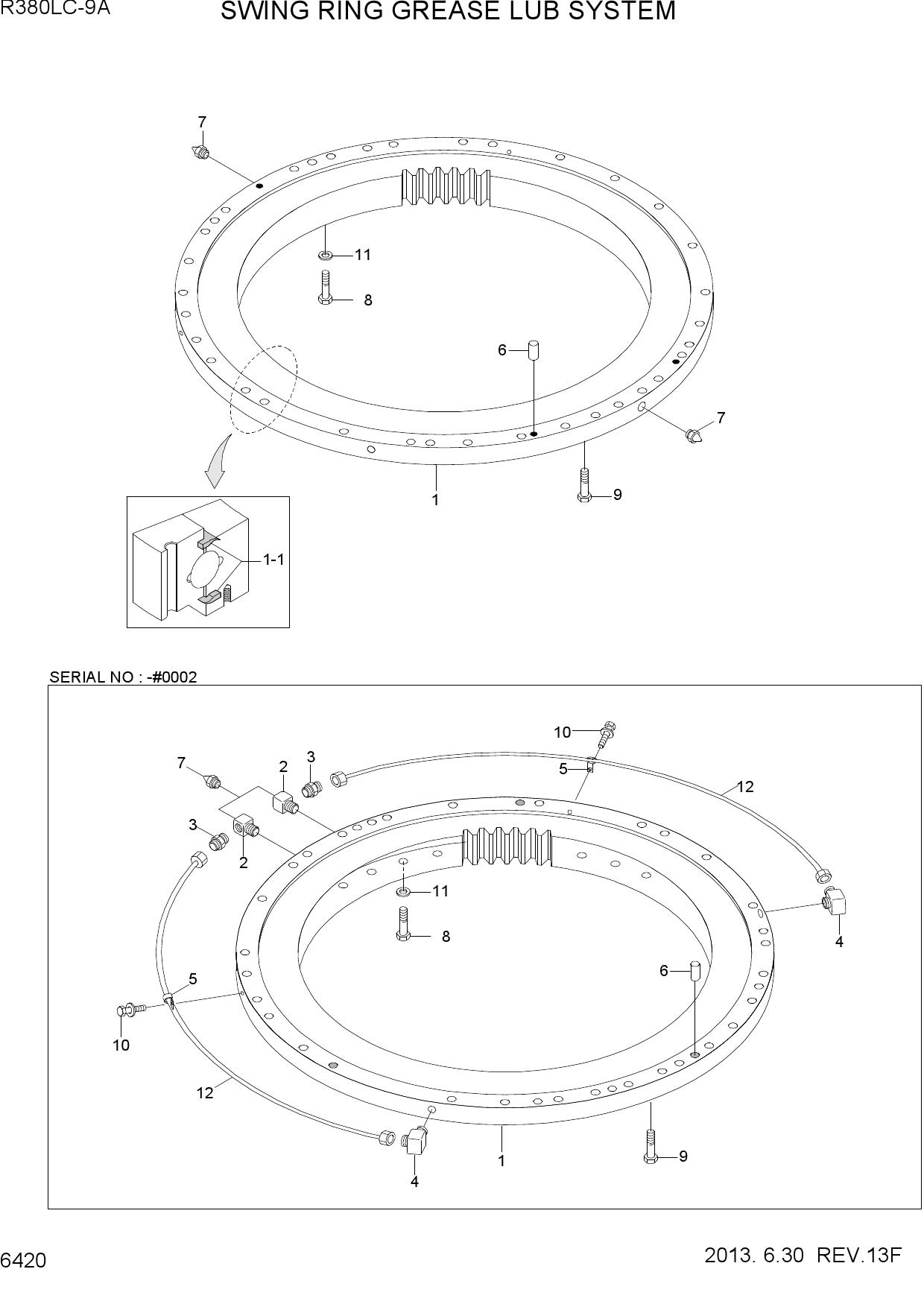 SWING RING GREASE LUB SYSTEM