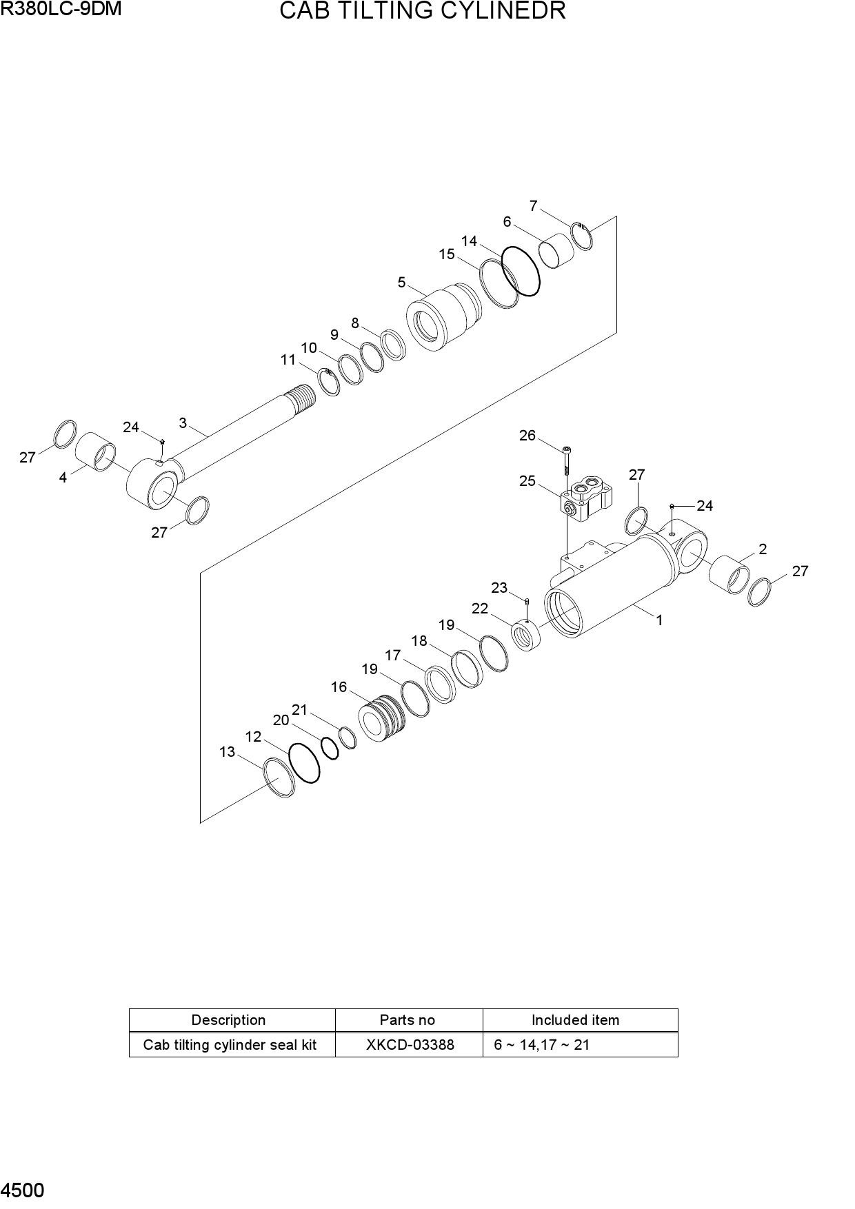 CAB TILTING CYLINDER
