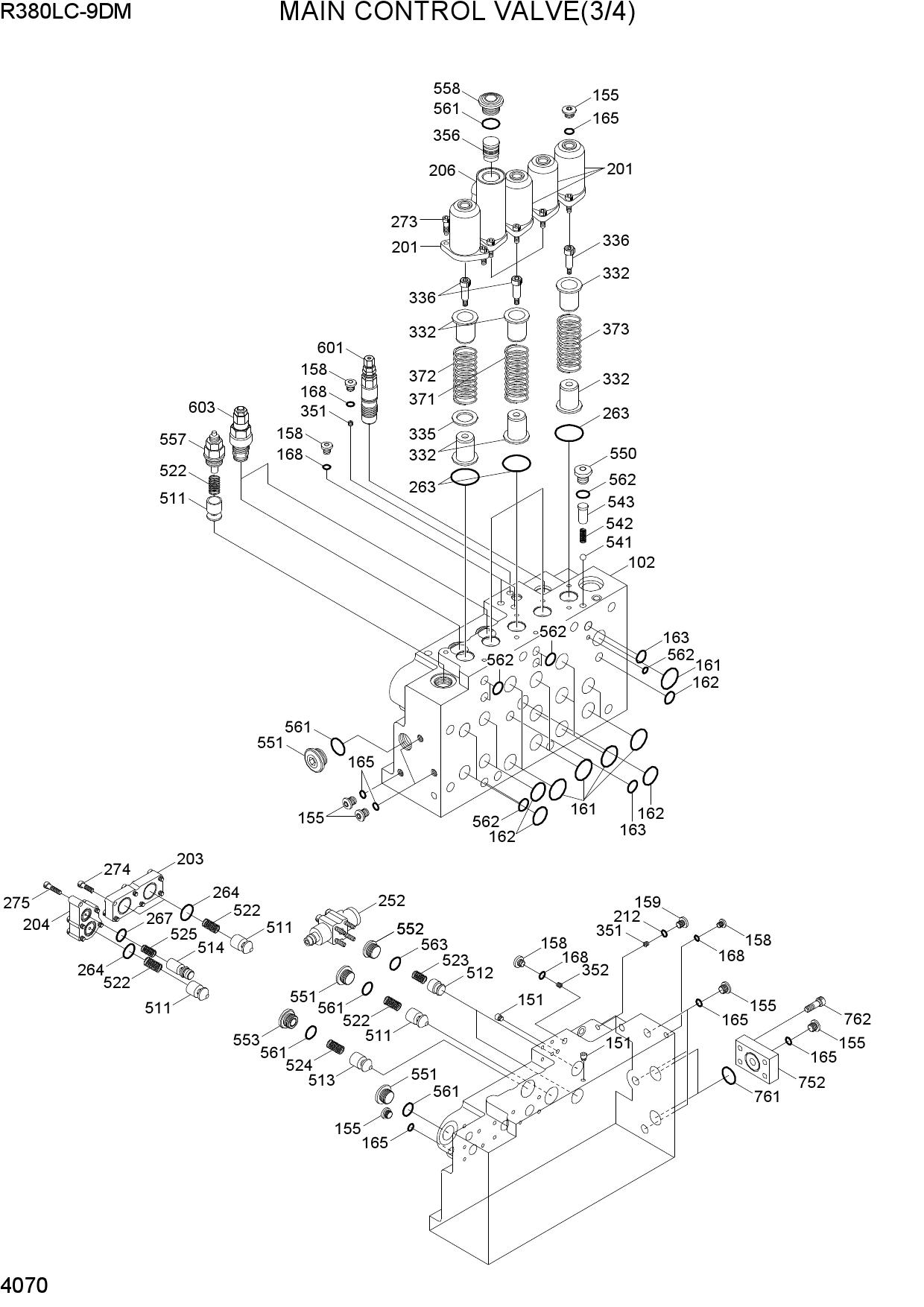 MAIN CONTROL VALVE(3/4)