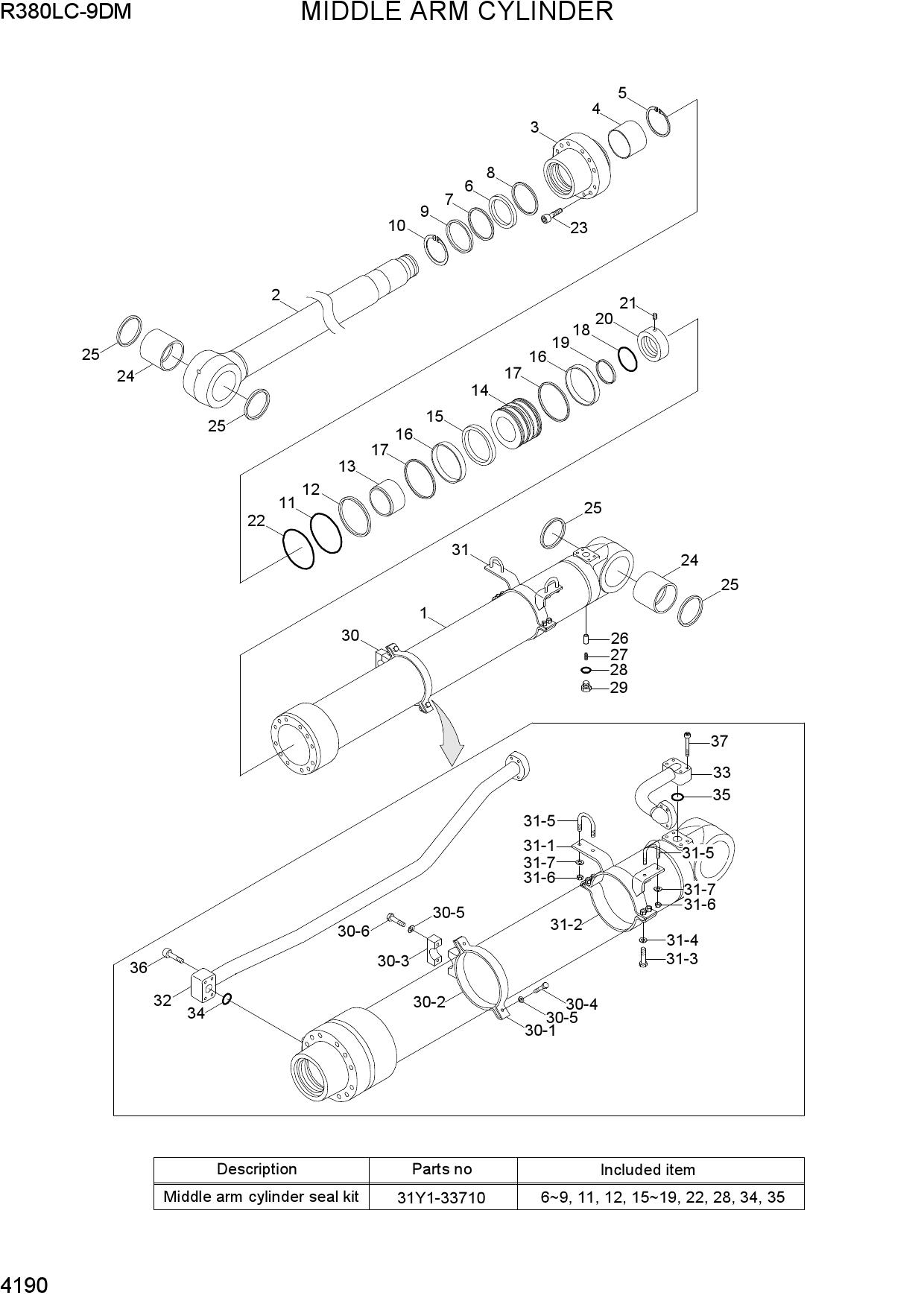 MIDDLE ARM CYLINDER
