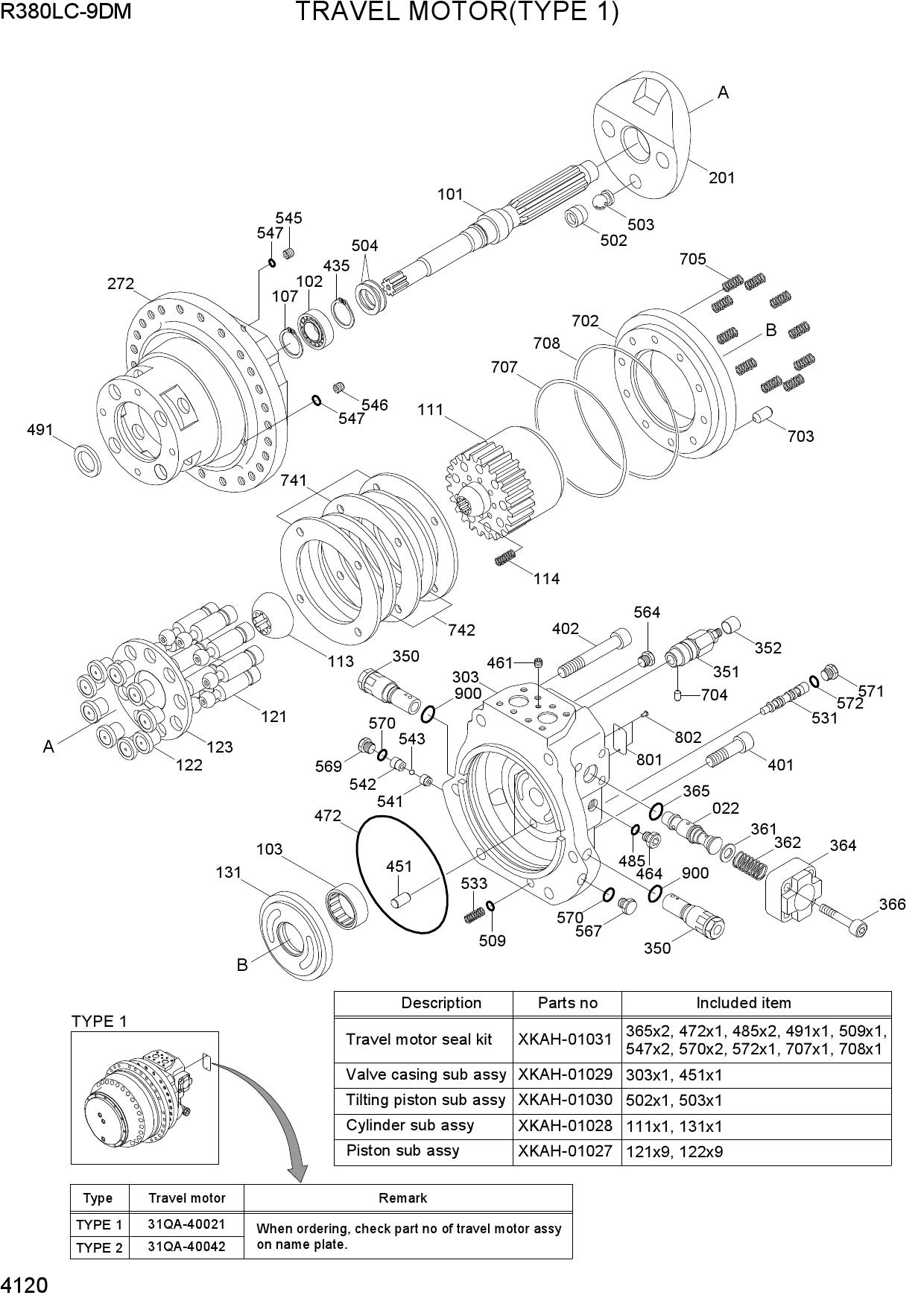 TRAVEL MOTOR(TYPE 1)