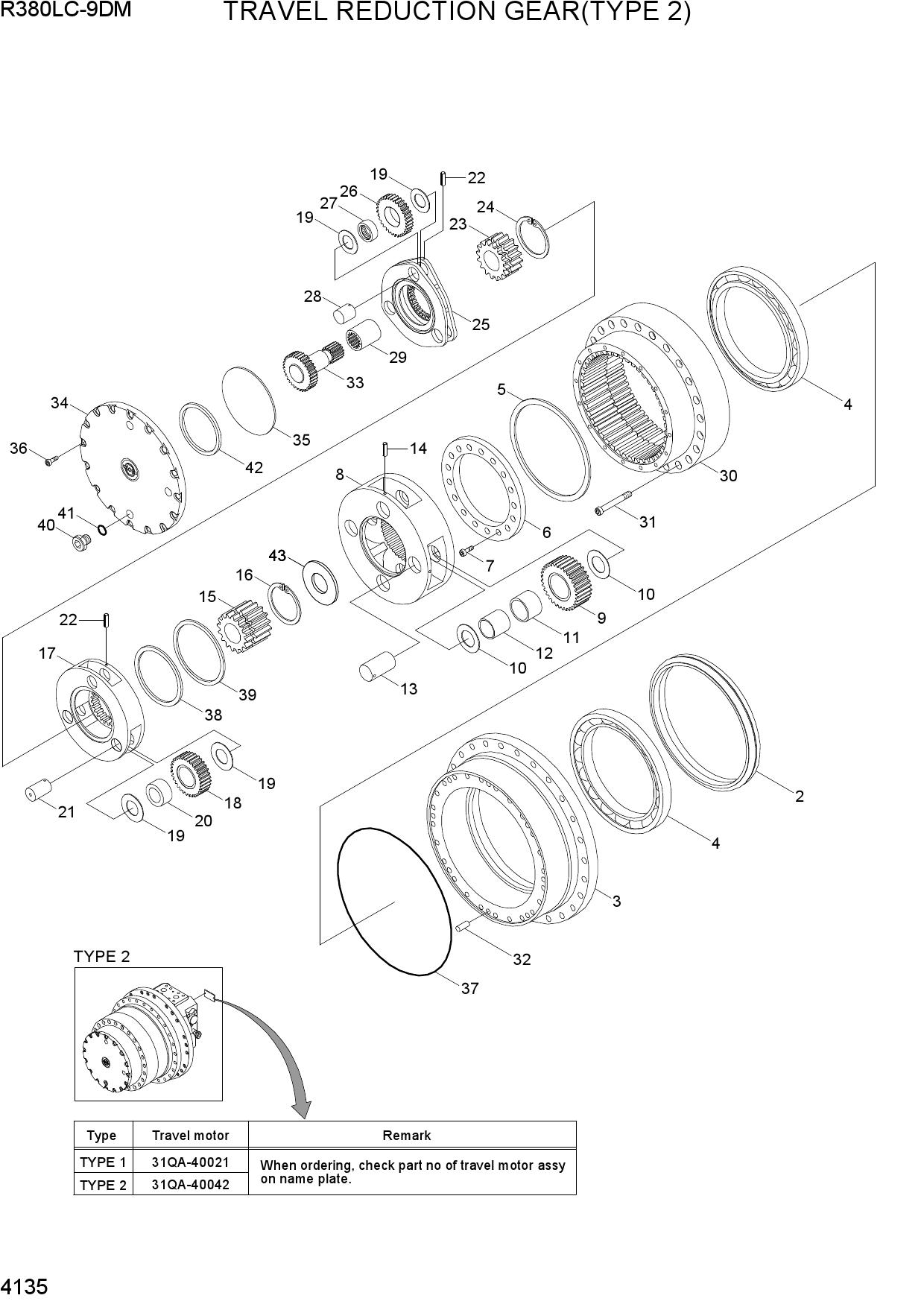 TRAVEL REDUCTION GEAR(TYPE 2)