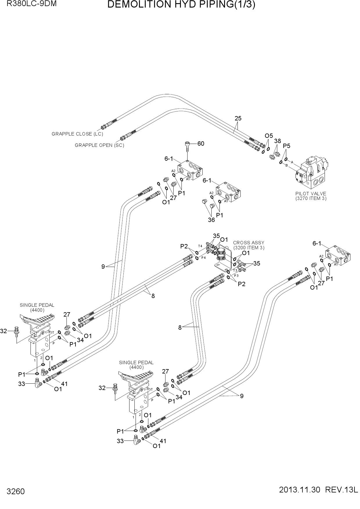 DEMOLITION HYD PIPING(1/3)