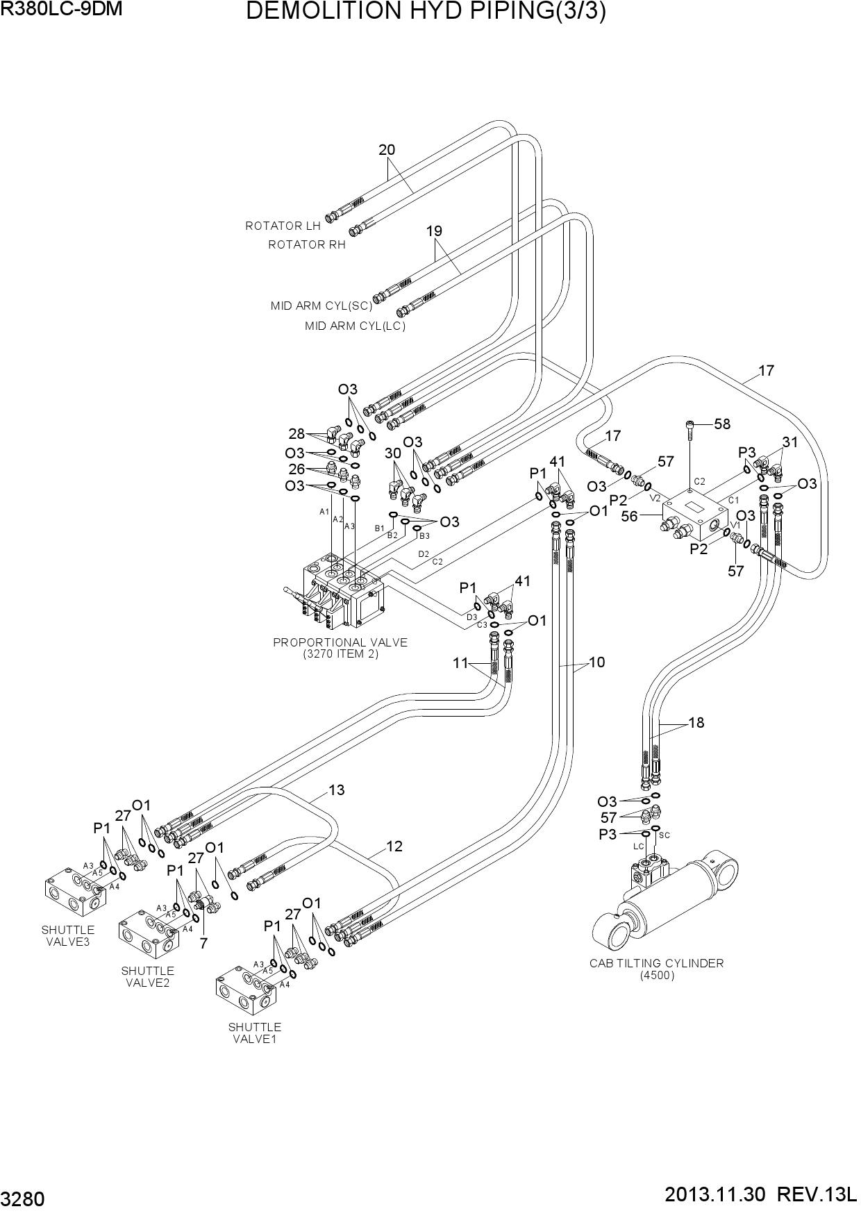 DEMOLITION HYD PIPING(3/3)