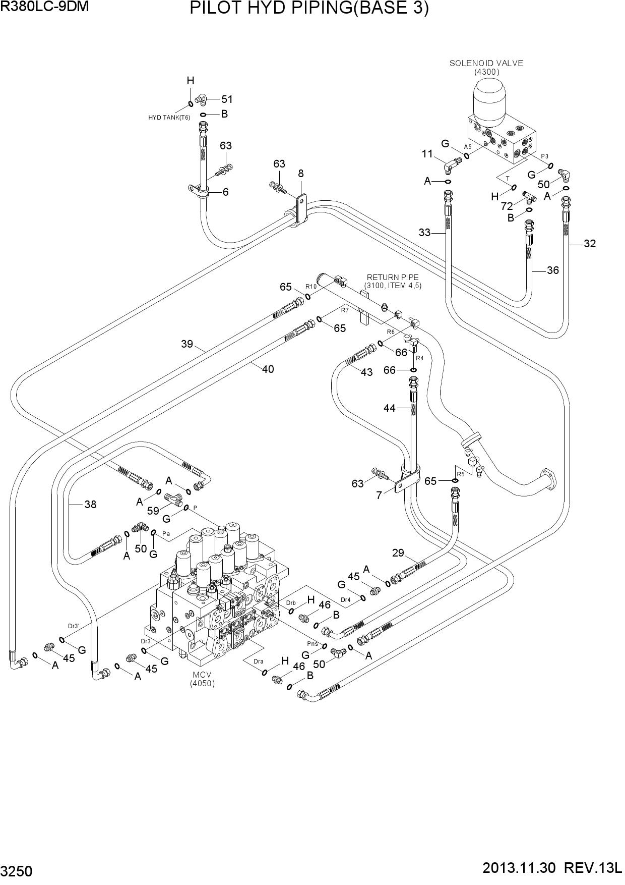 PILOT HYD PIPING(BASE 3)