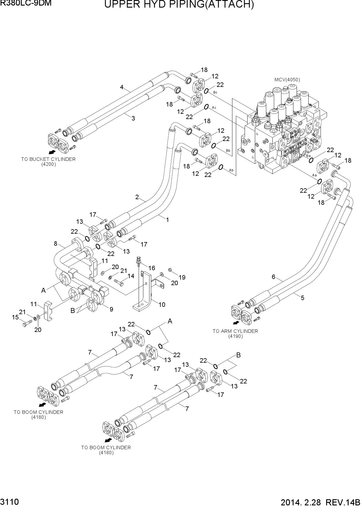 UPPER HYD PIPING(ATTACH)