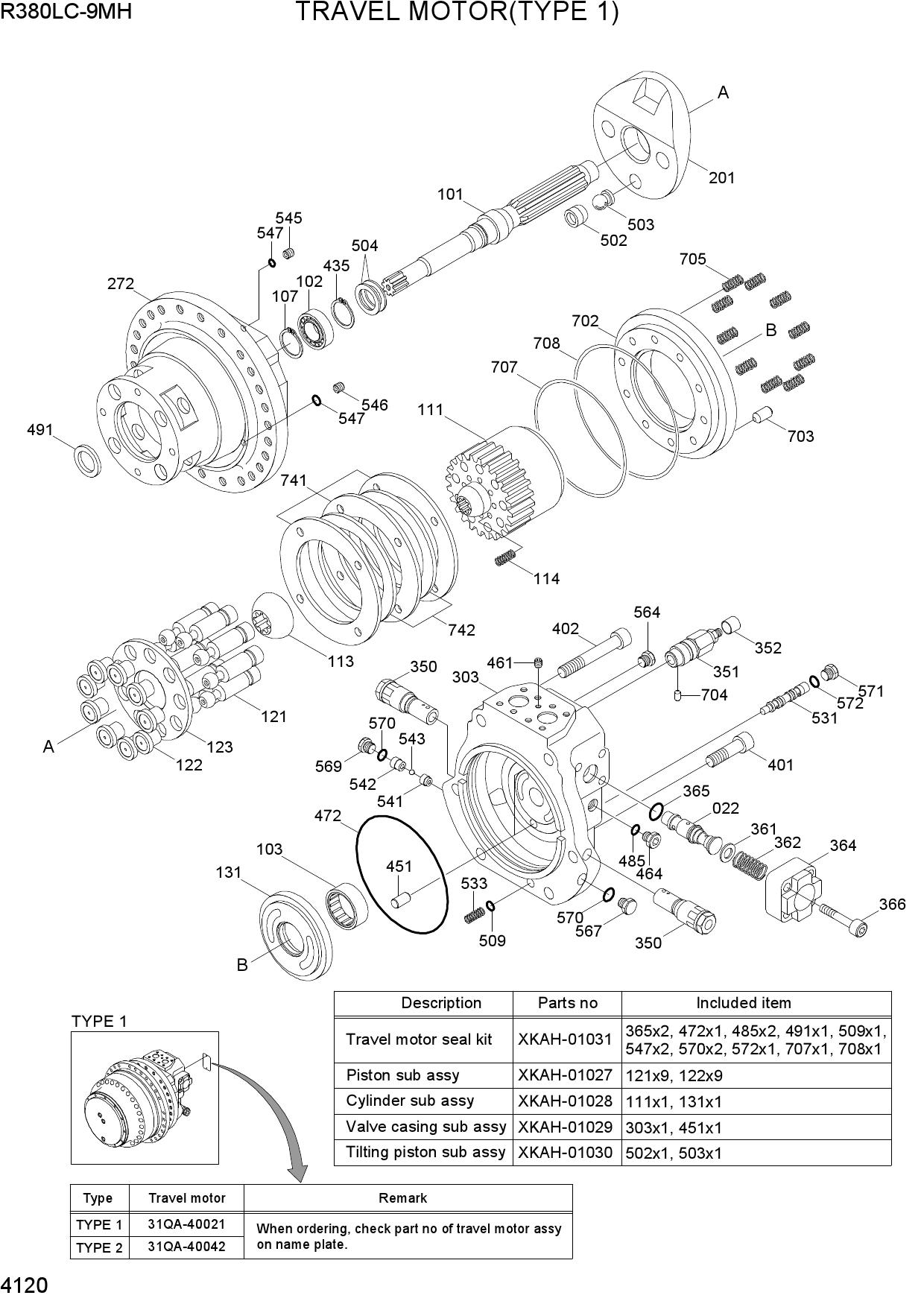TRAVEL MOTOR(TYPE 1)