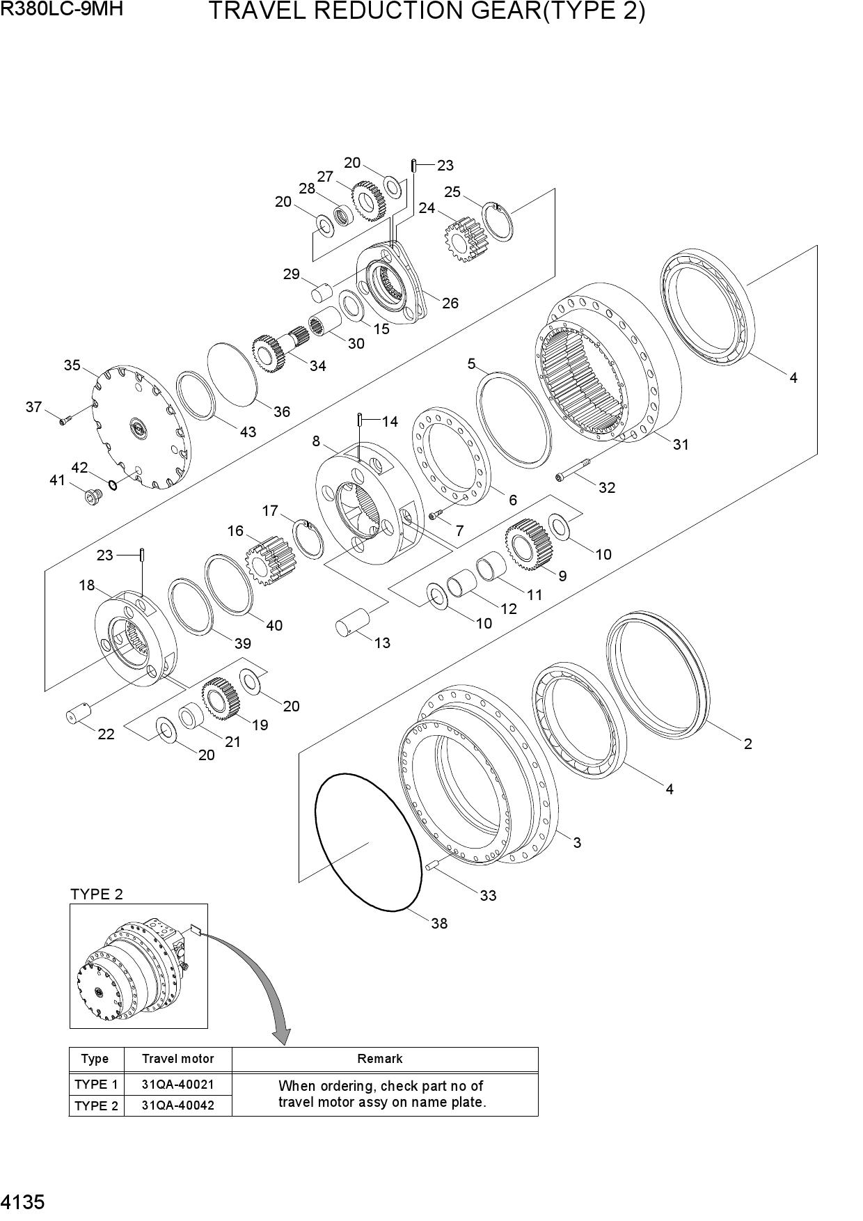TRAVEL REDUCTION GEAR(TYPE 2)