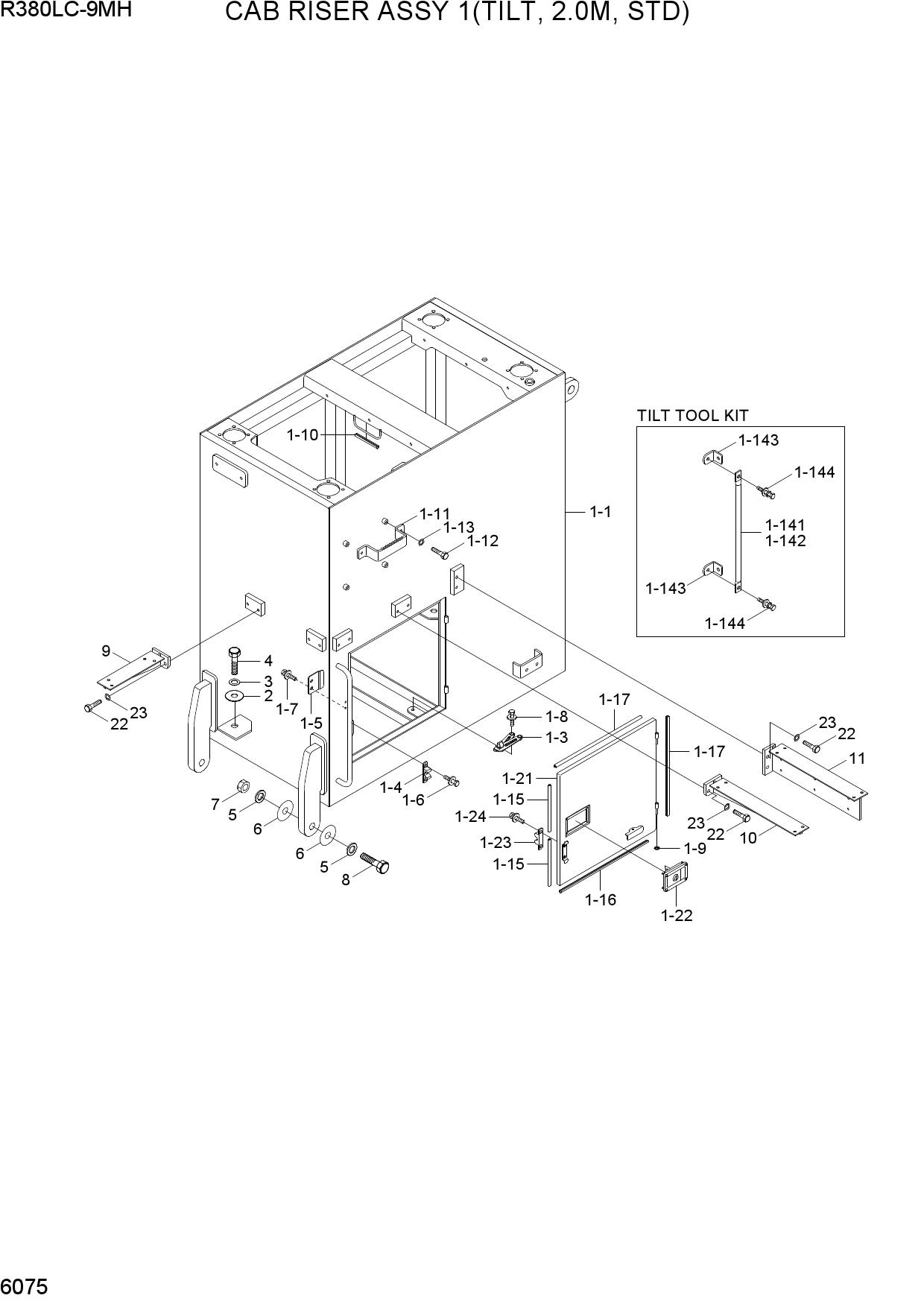 CAB RISER ASSY 1(TILT, 2.0M, STD)