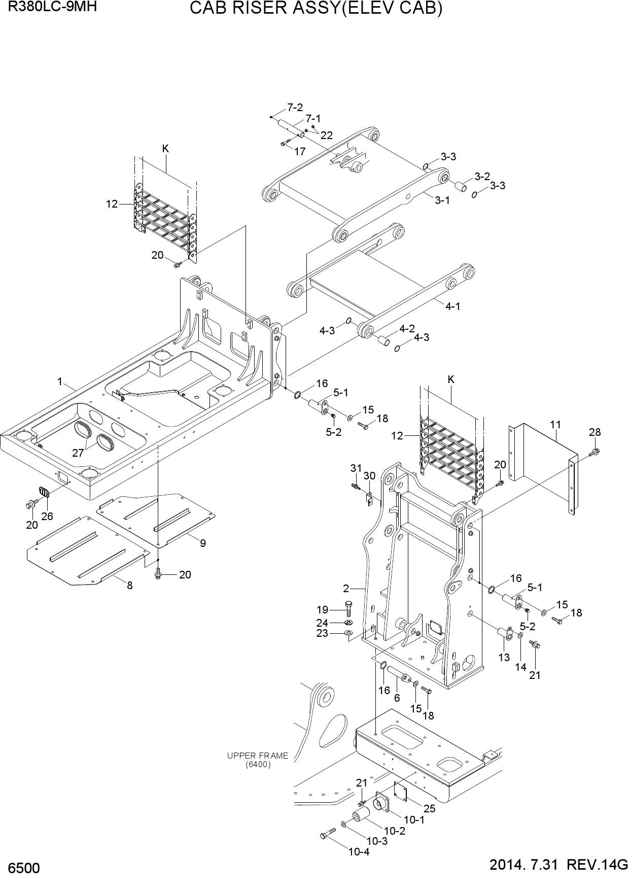 CAB RISER ASSY(ELEV CAB)