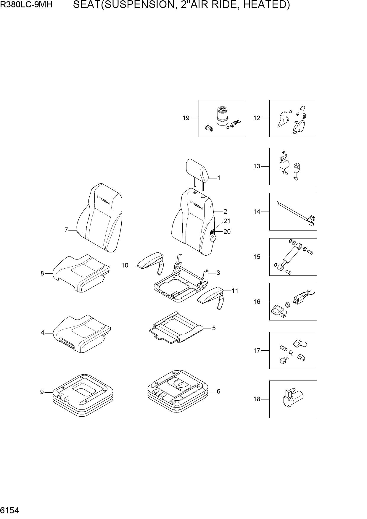 SEAT(SUSPENSION, 2"AIR RIDE, HEATED)