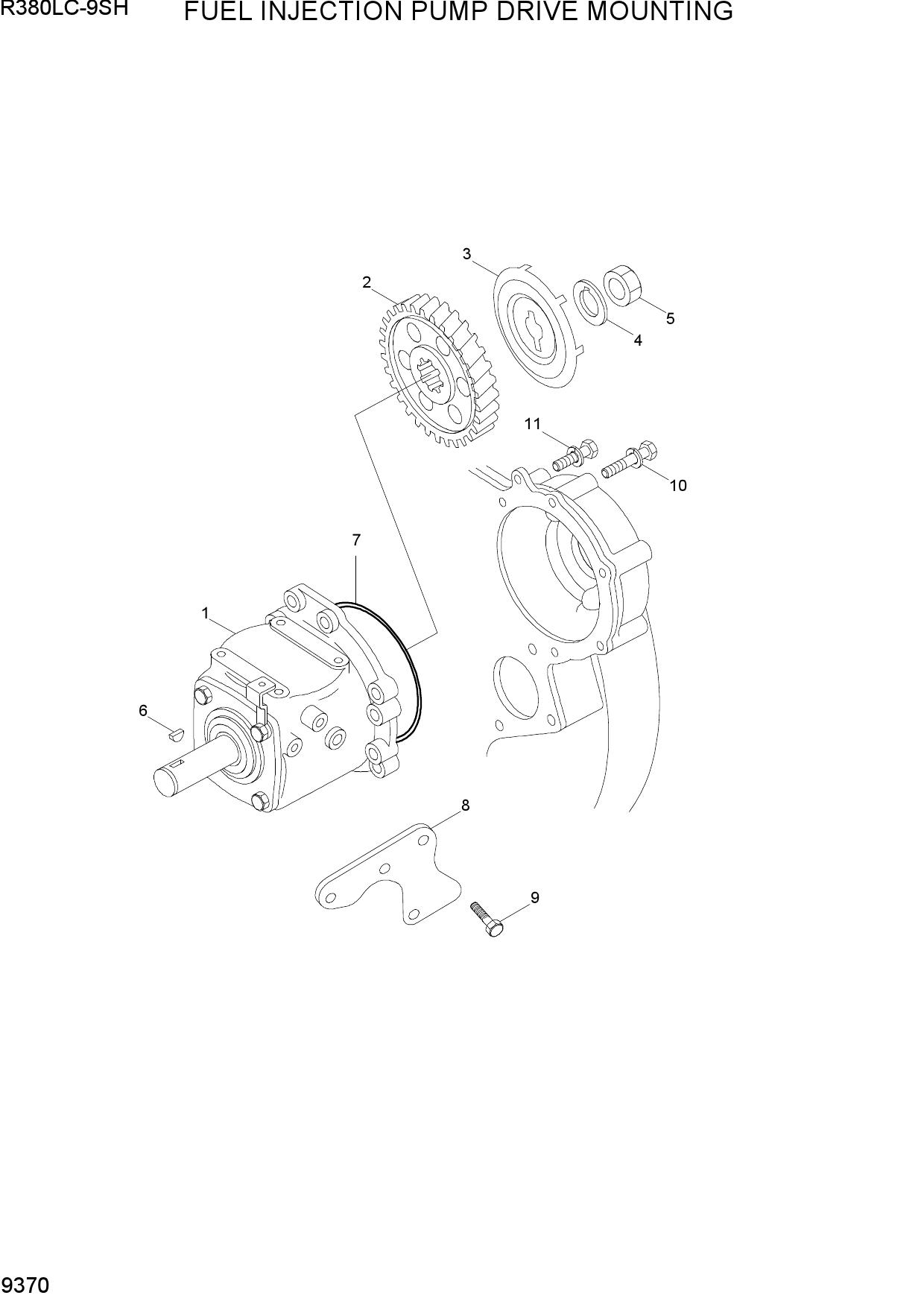 FUEL INJECTION PUMP DRIVE MOUNTING
