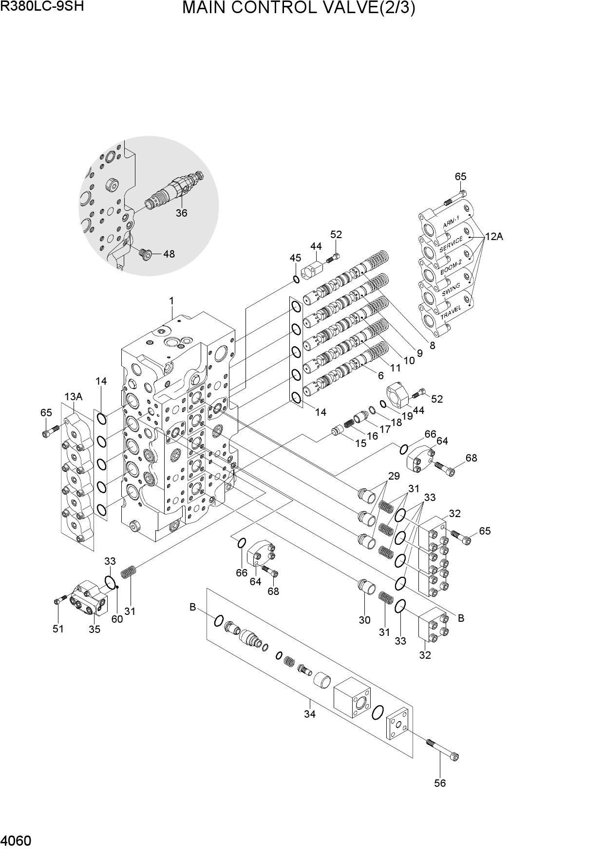 MAIN CONTROL VALVE(2/3, TYPE 1)