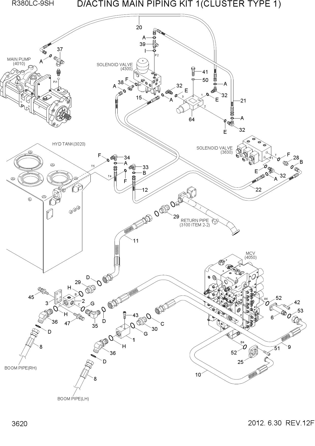 D/ACTING MAIN PIP KIT 1(CLUSTER TYPE 1)