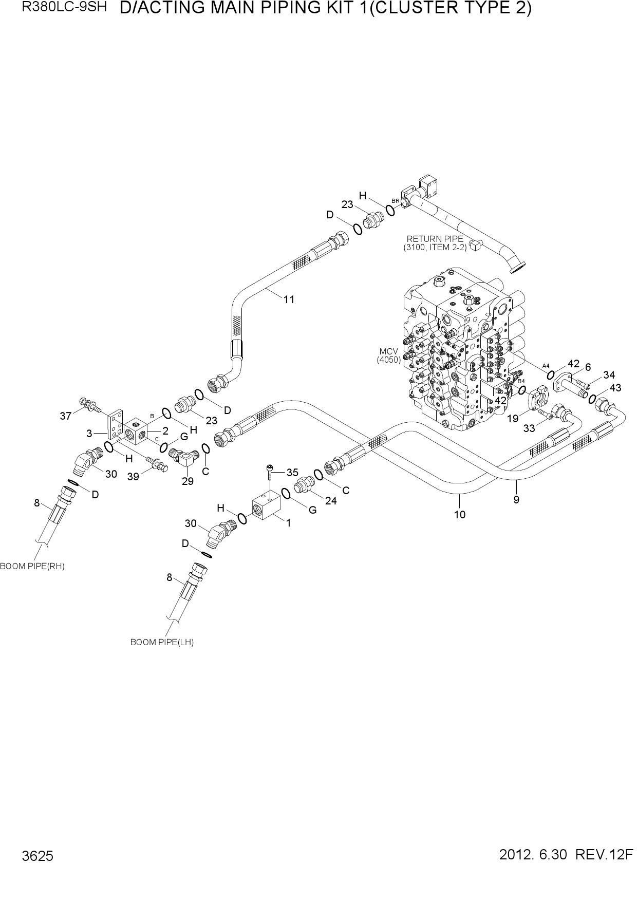 D/ACTING MAIN PIP KIT 1(CLUSTER TYPE 2)