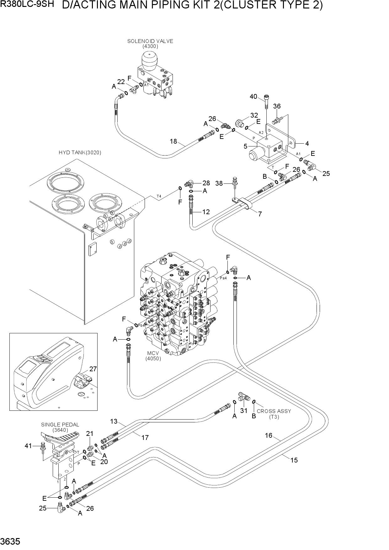 D/ACTING MAIN PIP KIT 2(CLUSTER TYPE 2)