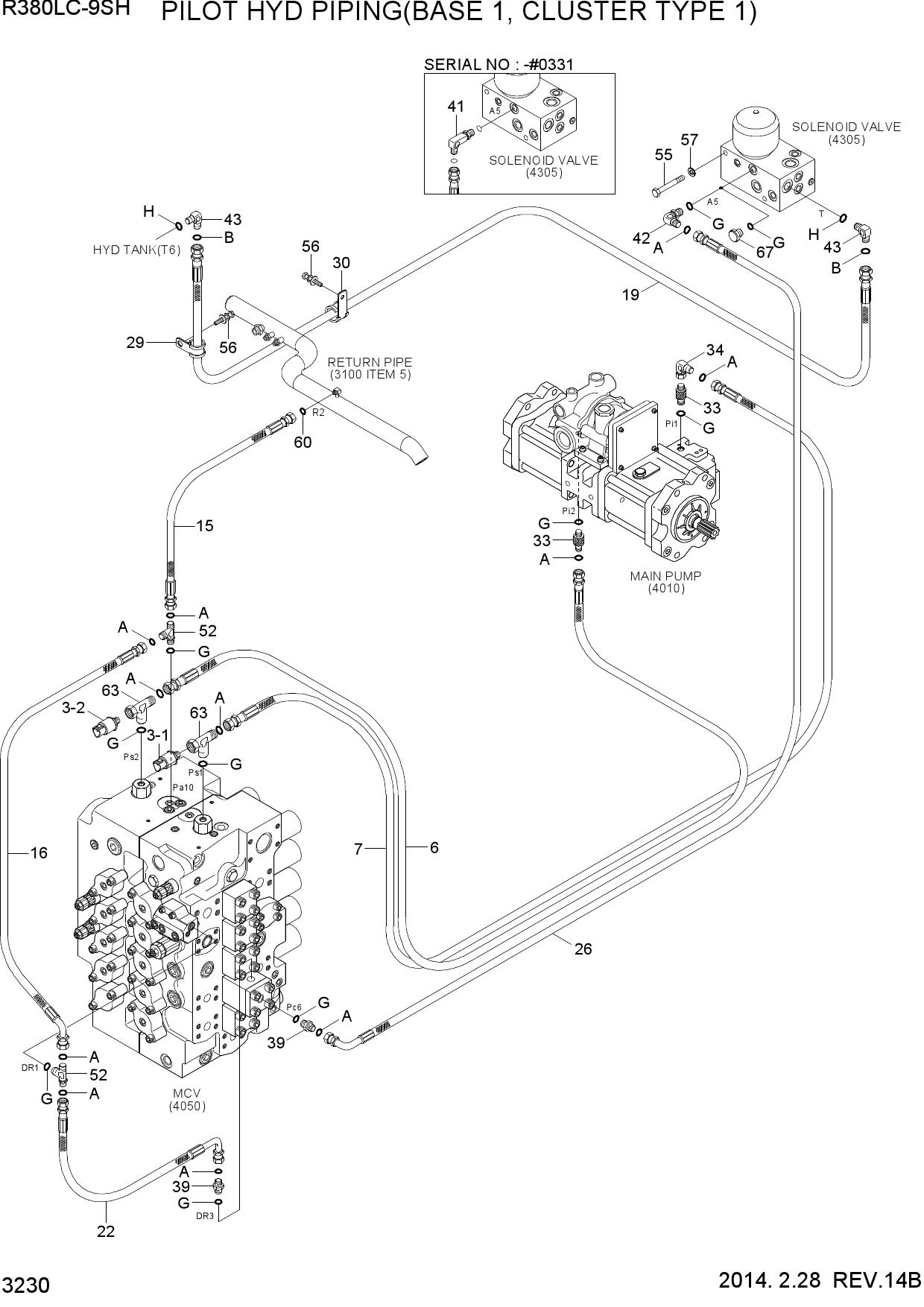PILOT HYD PIPING(BASE 1, CLUSTER TYPE 1)