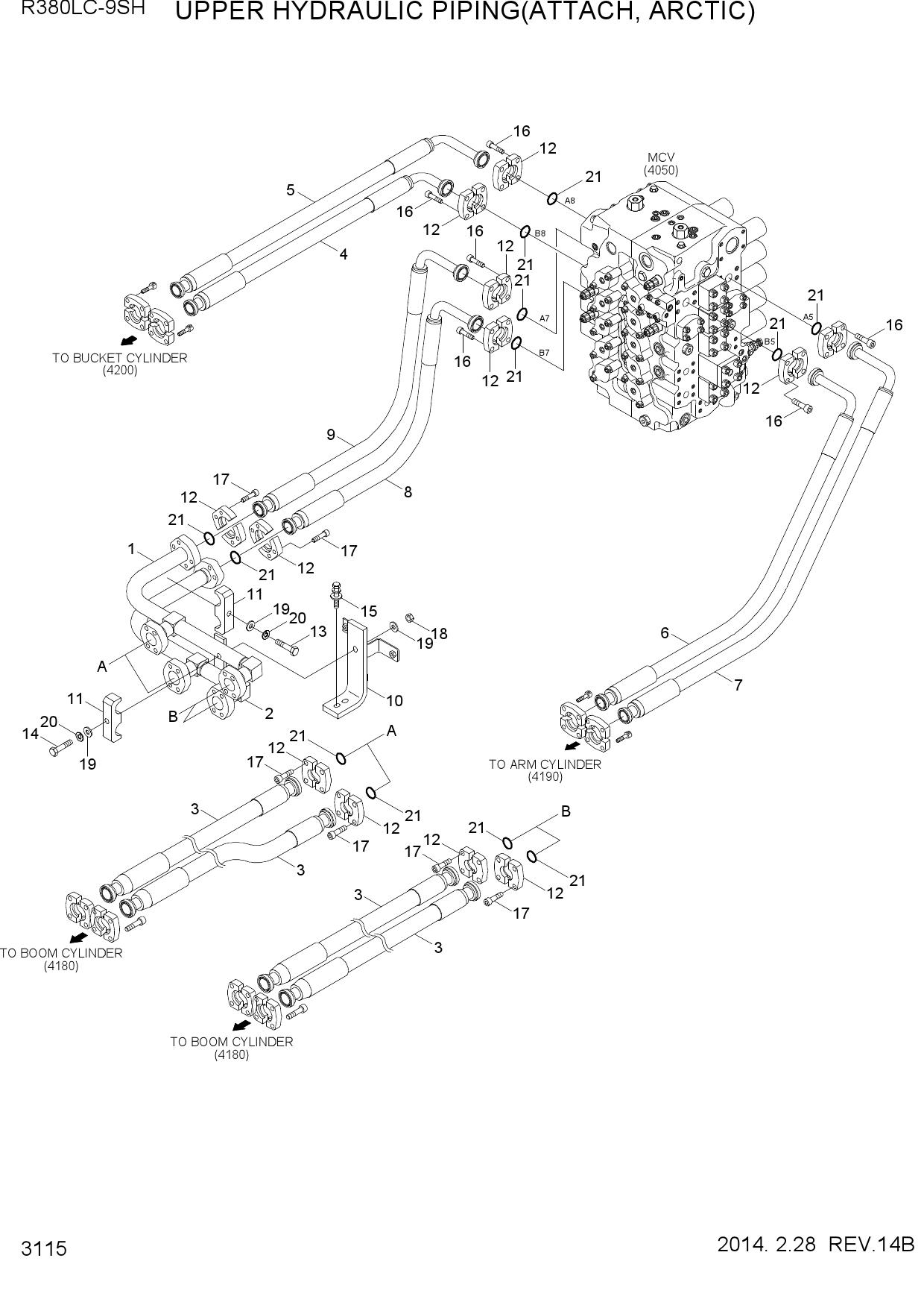 UPPER HYD PIPING(ATTACH, ARCTIC)