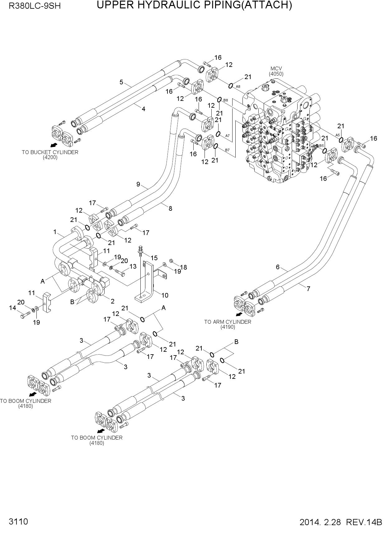UPPER HYDRAULIC PIPING(ATTACH)
