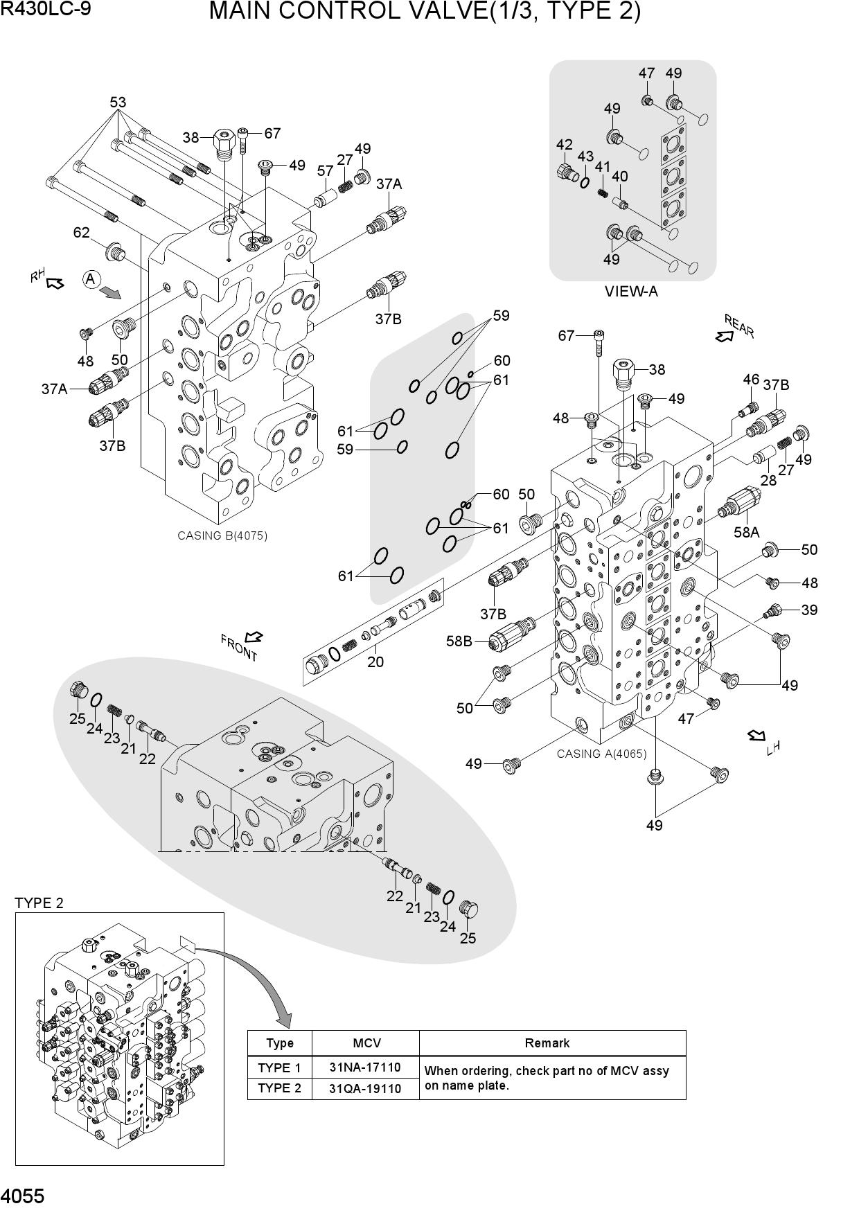 MAIN CONTROL VALVE(1/3, TYPE 2)
