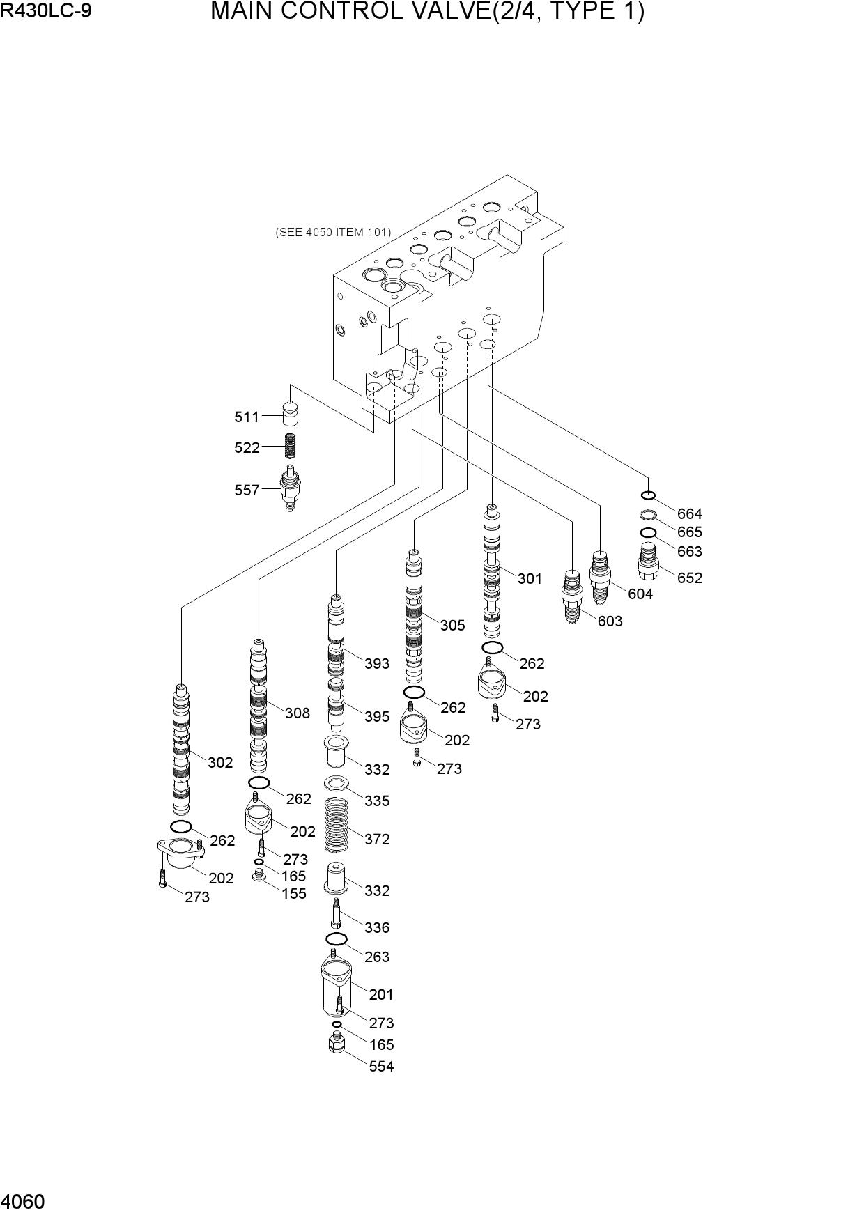 MAIN CONTROL VALVE(2/4, TYPE 1)