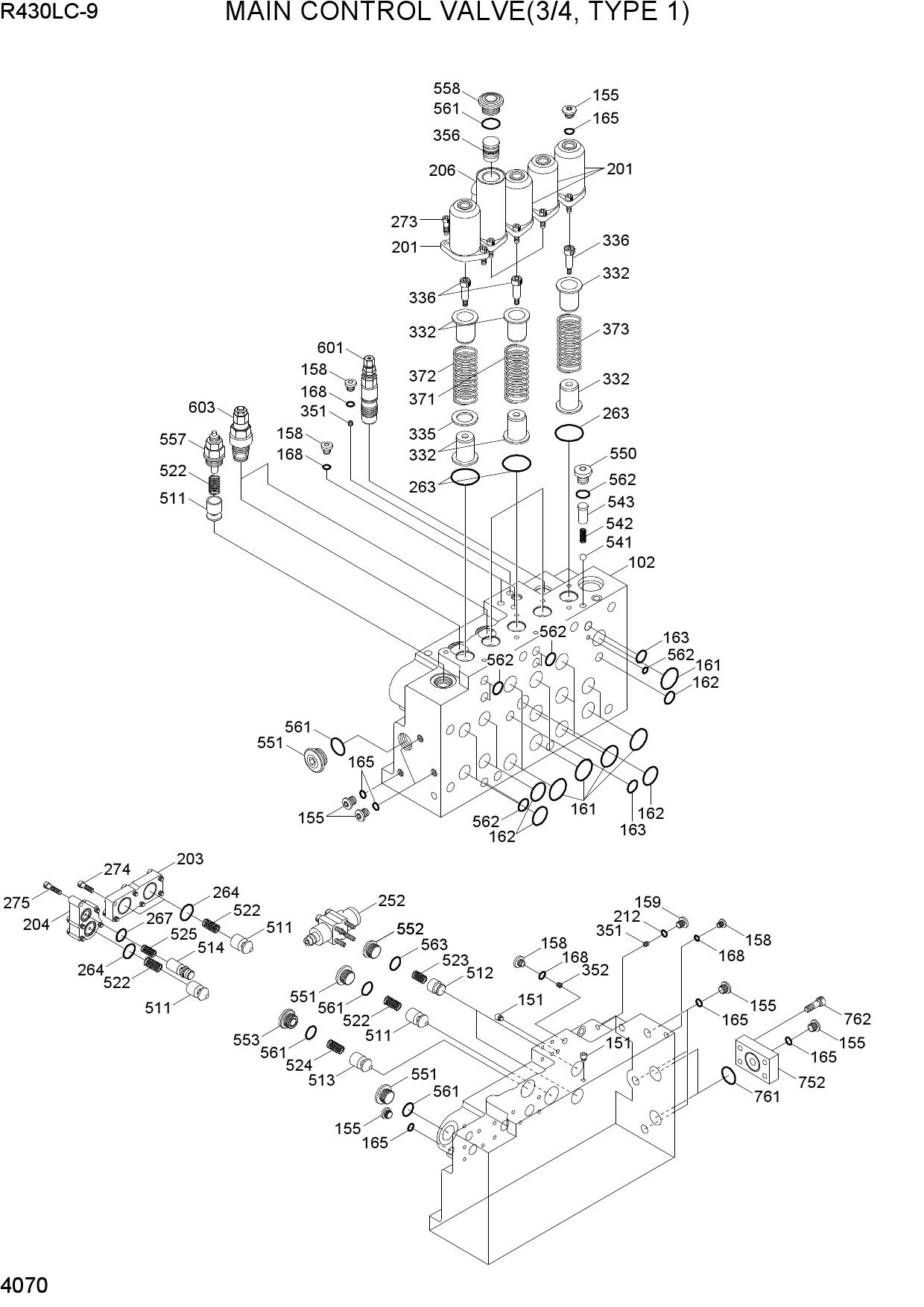 MAIN CONTROL VALVE(3/4, TYPE 1)