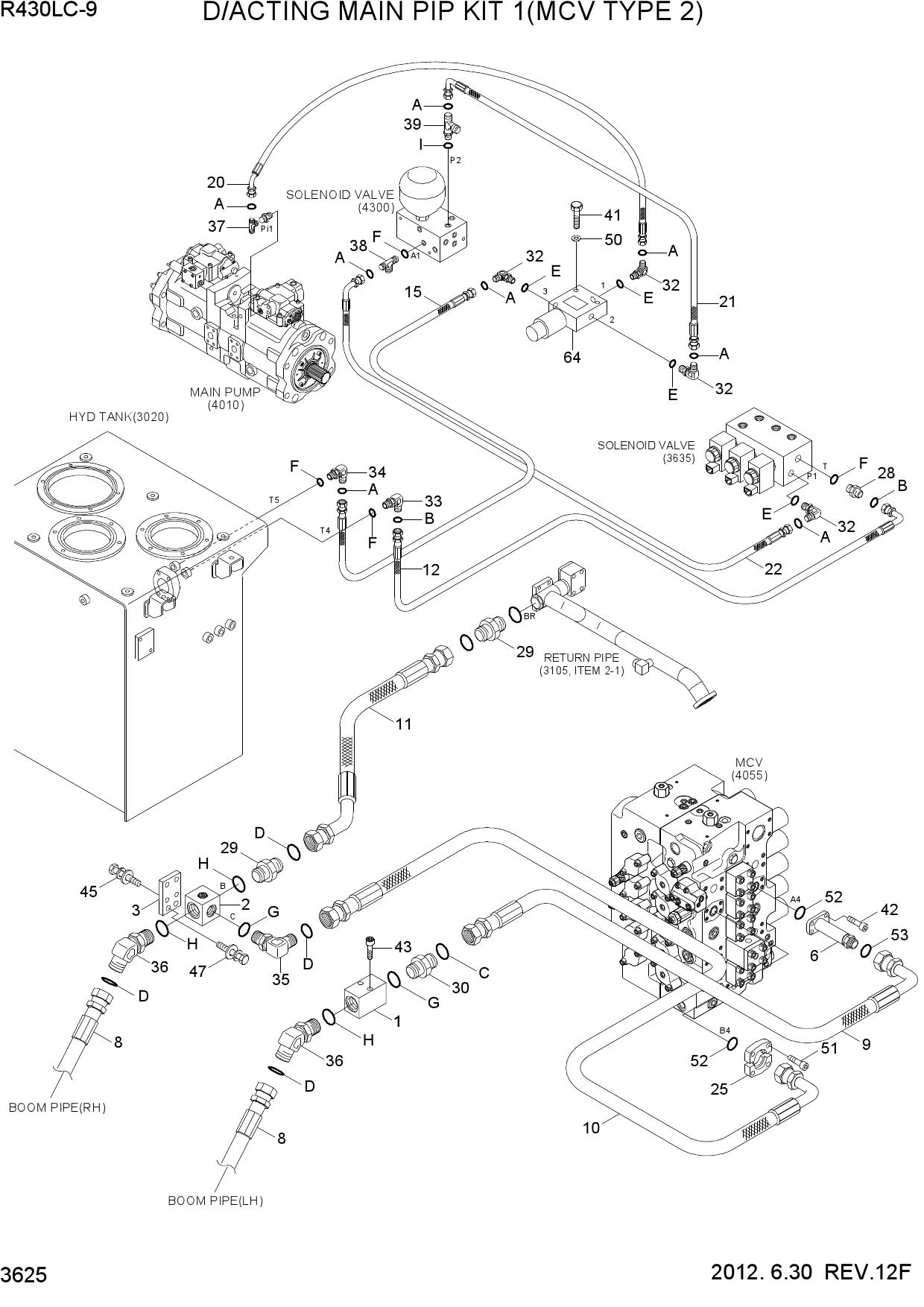 D/ACTING MAIN PIP KIT 1(MCV TYPE 2)