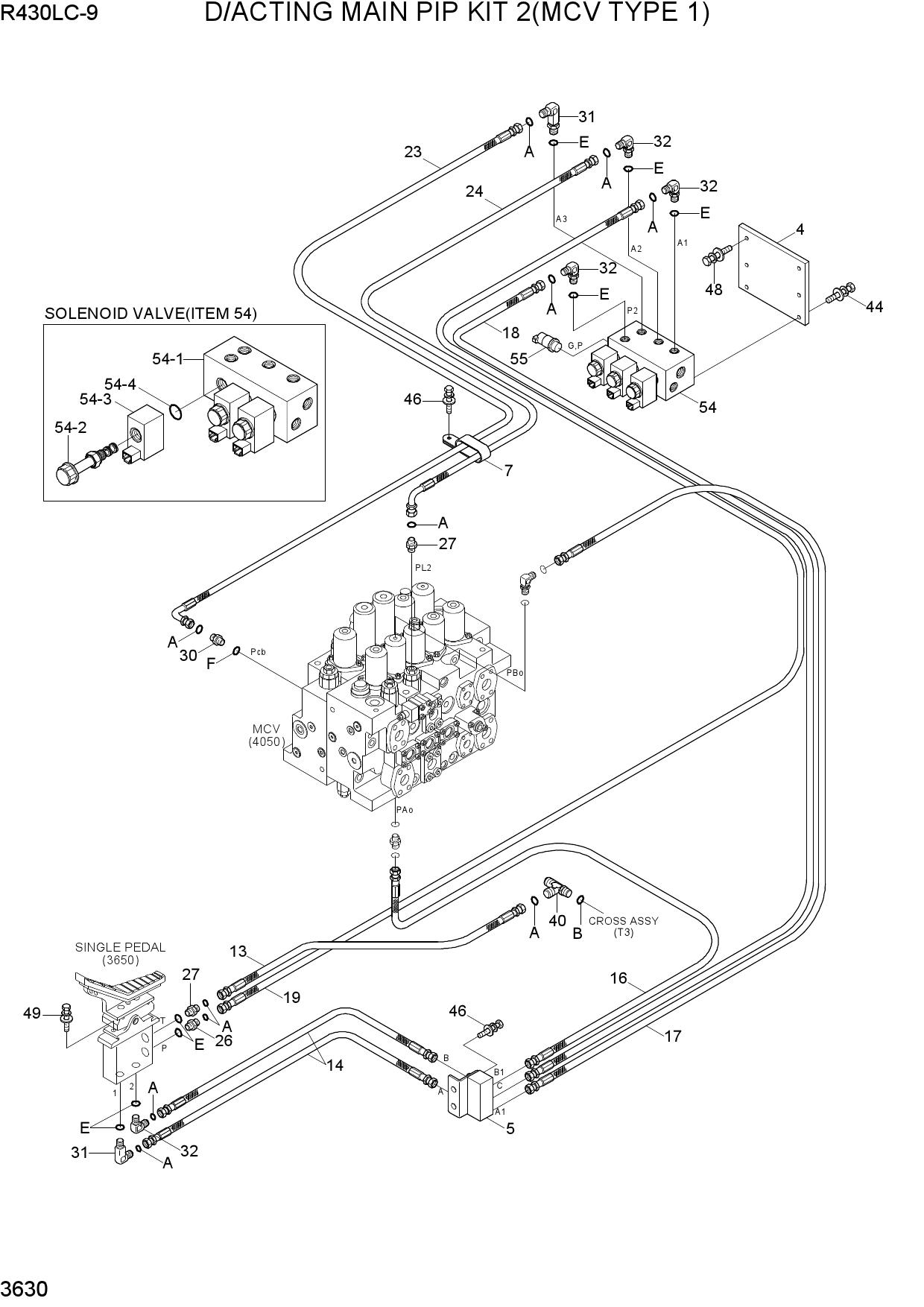 D/ACTING MAIN PIP KIT 2(MCV TYPE 1)