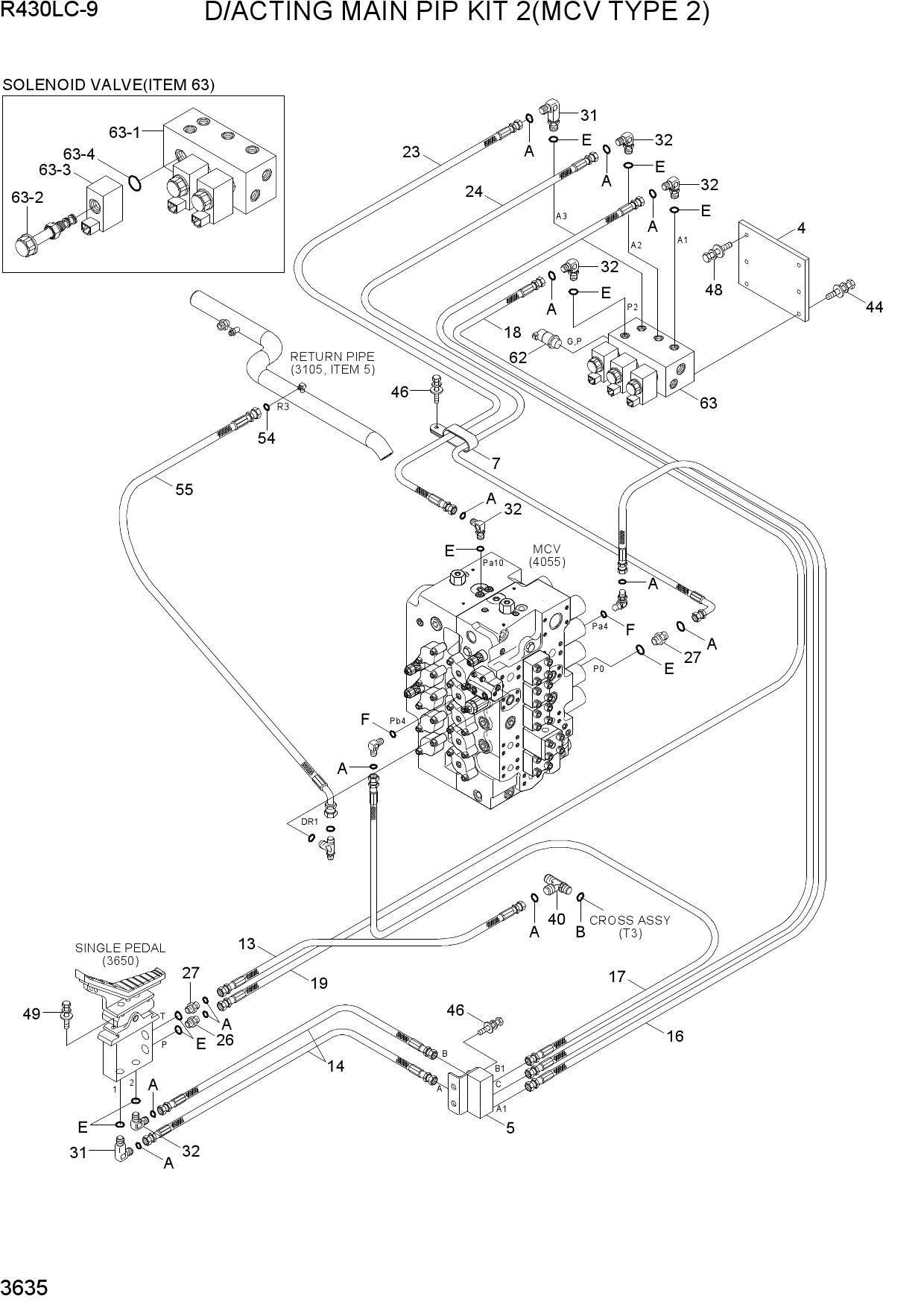 D/ACTING MAIN PIP KIT 2(MCV TYPE 2)