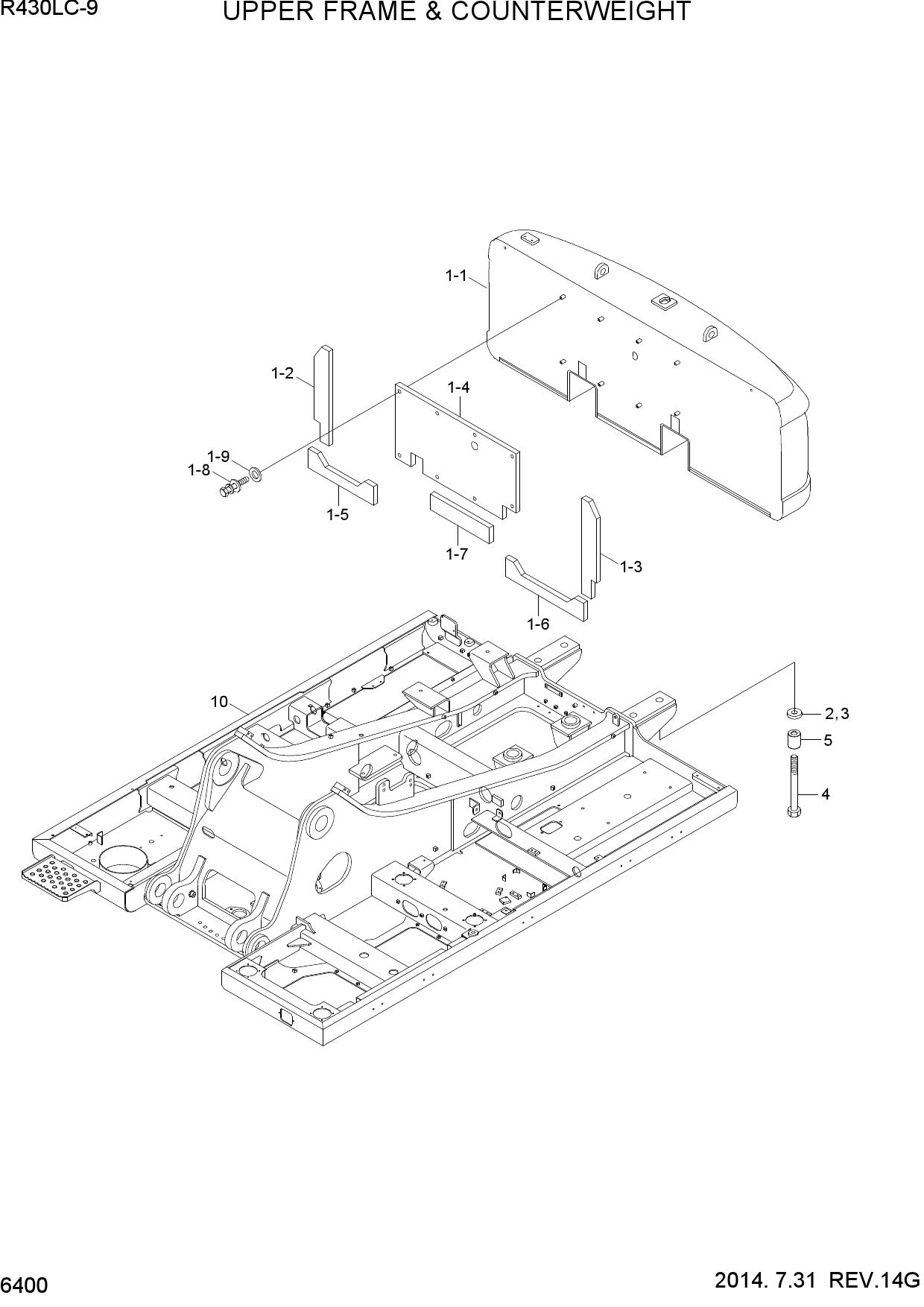 UPPER FRAME & COUNTERWEIGHT