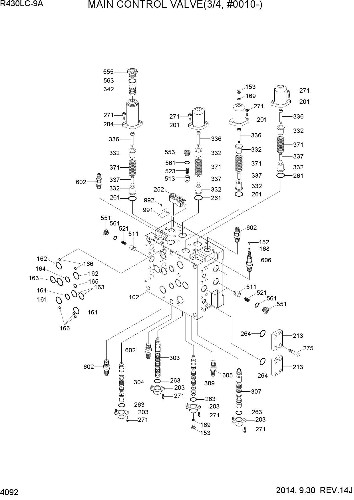 MAIN CONTROL VALVE(3/4, #0010-)