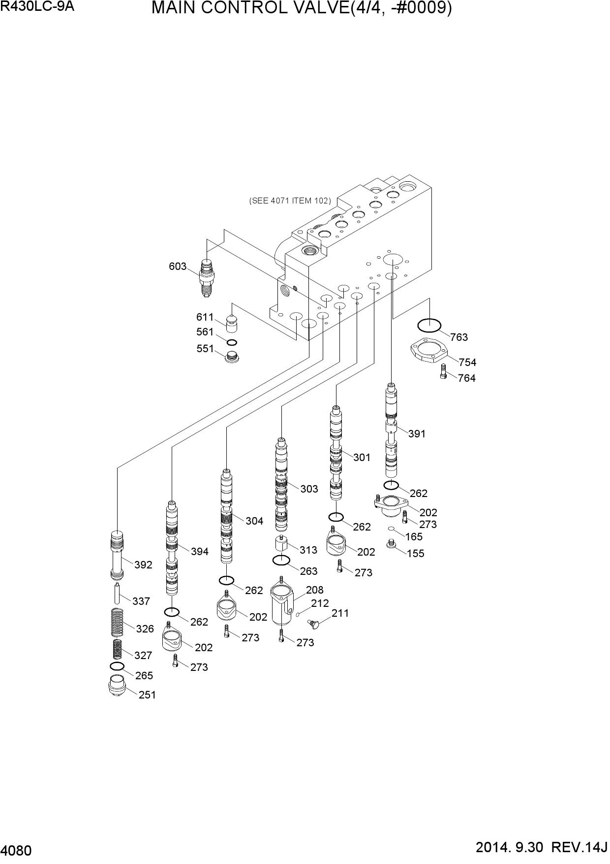 MAIN CONTROL VALVE(4/4, -#0009)