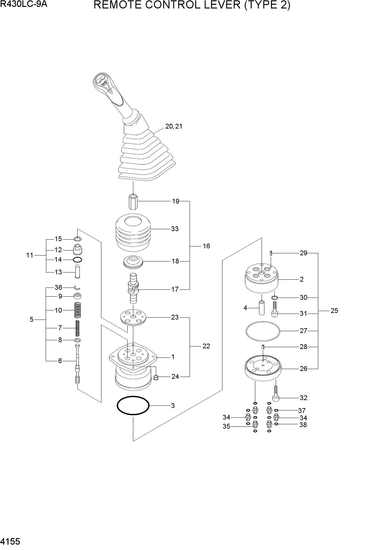 REMOTE CONTROL LEVER (TYPE 2)